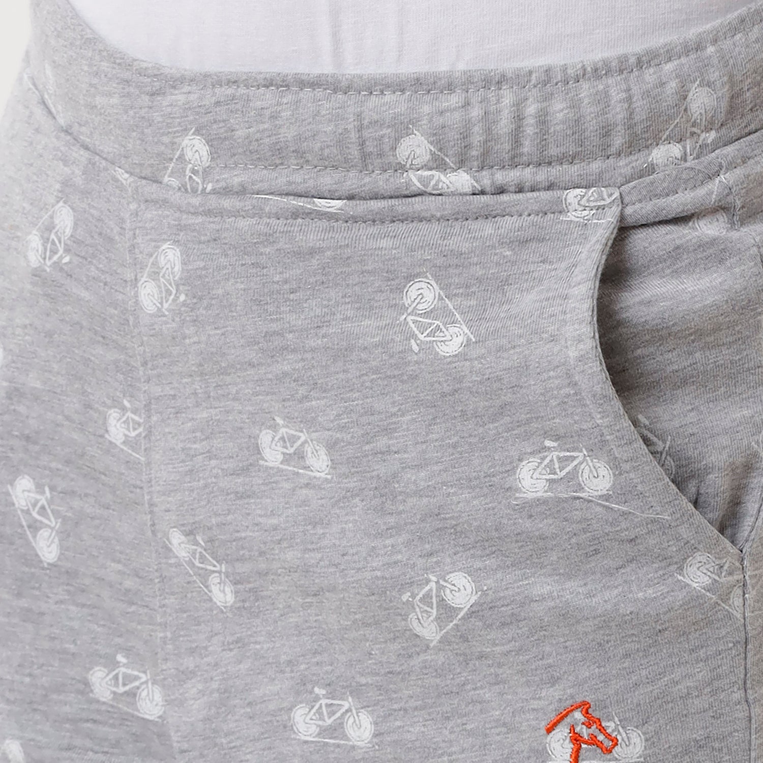 Classic Polo Bro Boys Printed Slim Fit Grey Color Cotton Shorts - BBTS 03 B Shorts Classic Polo 