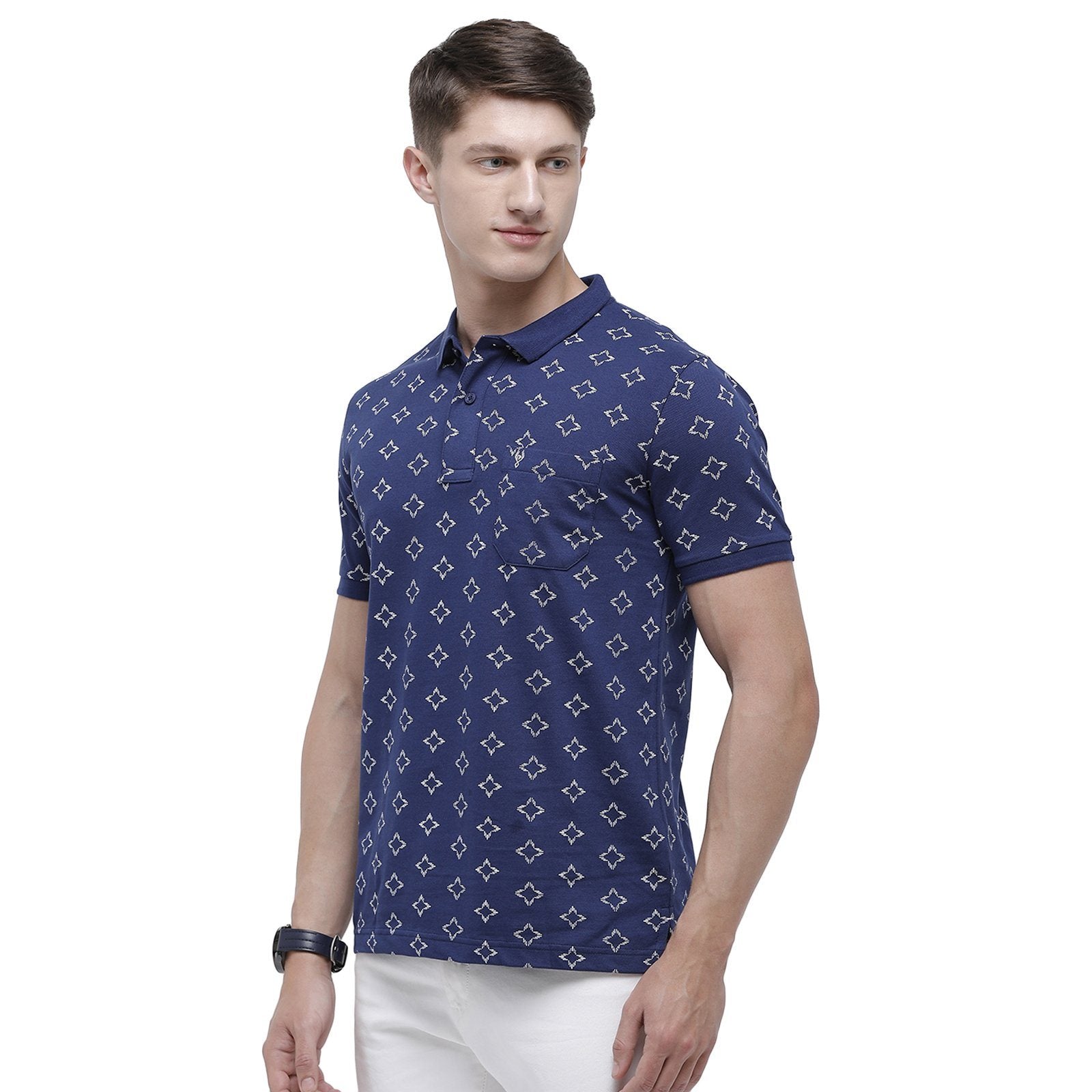 Classic polo Men's Polo Neck Half Sleeve Royal Blue 100% Cotton Slim Fit T-Shirt BEAU - 125 A SF P T-shirt Classic Polo 