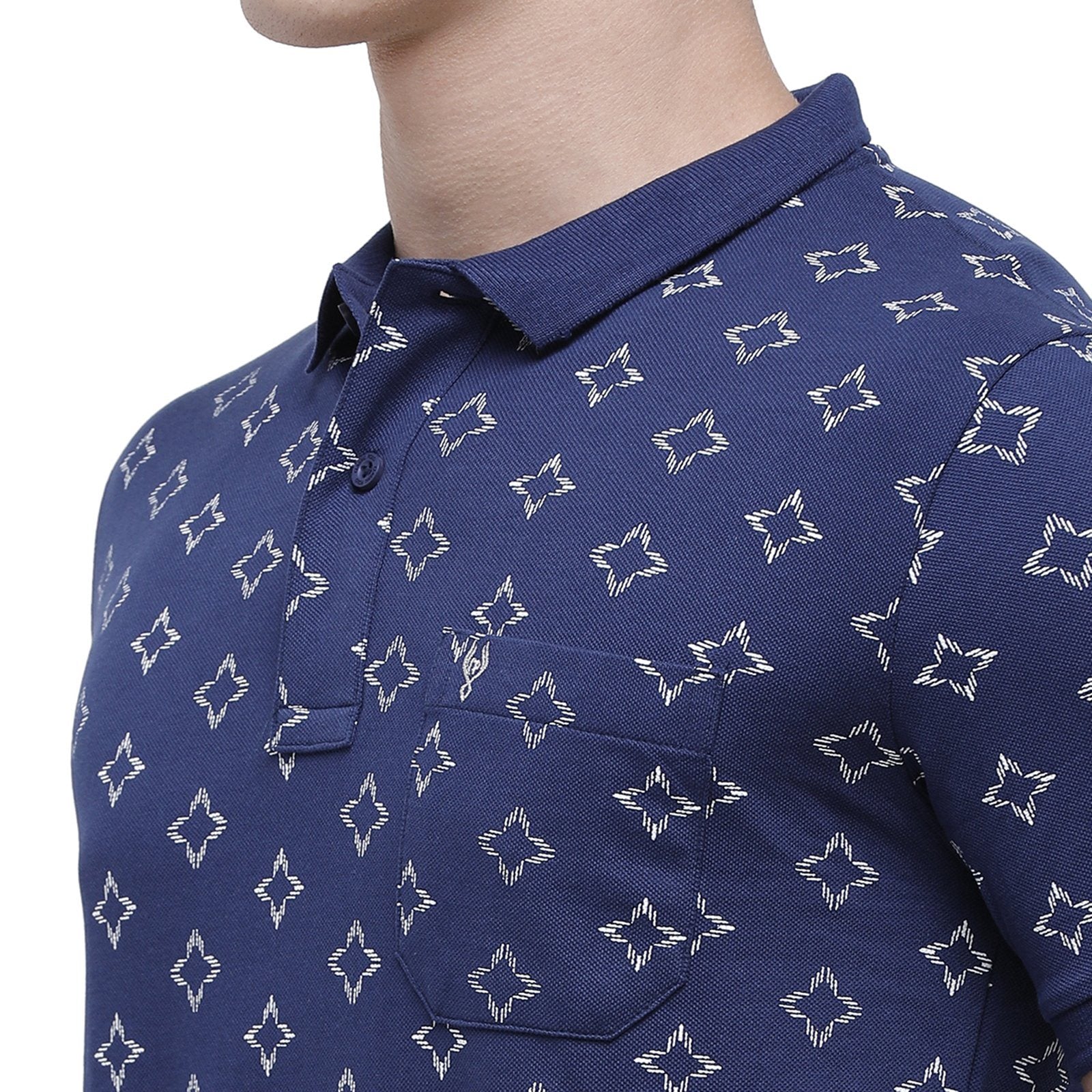 Classic polo Men's Polo Neck Half Sleeve Royal Blue 100% Cotton Slim Fit T-Shirt BEAU - 125 A SF P T-shirt Classic Polo 