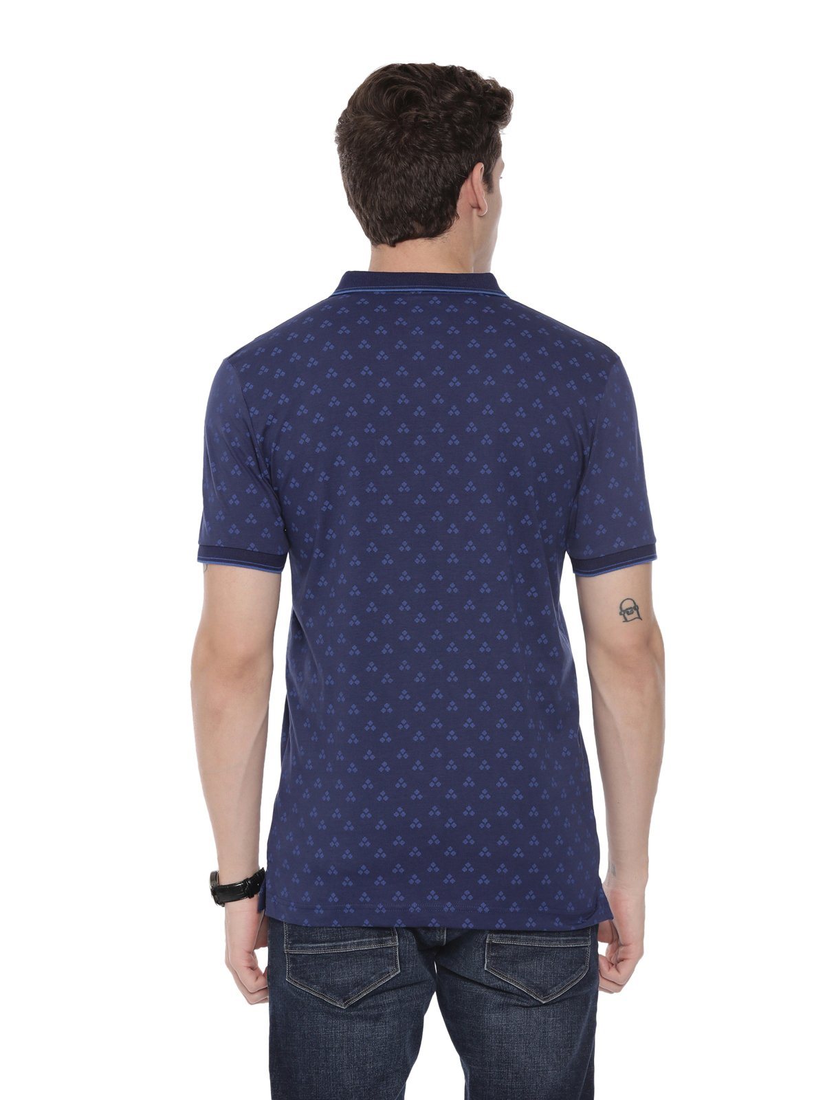 Classic polo Men's Polo Neck Half Sleeve Navy Blue 100% Cotton Slim Fit T-Shirt BELLO - 121 A SF P T-shirt Classic Polo 