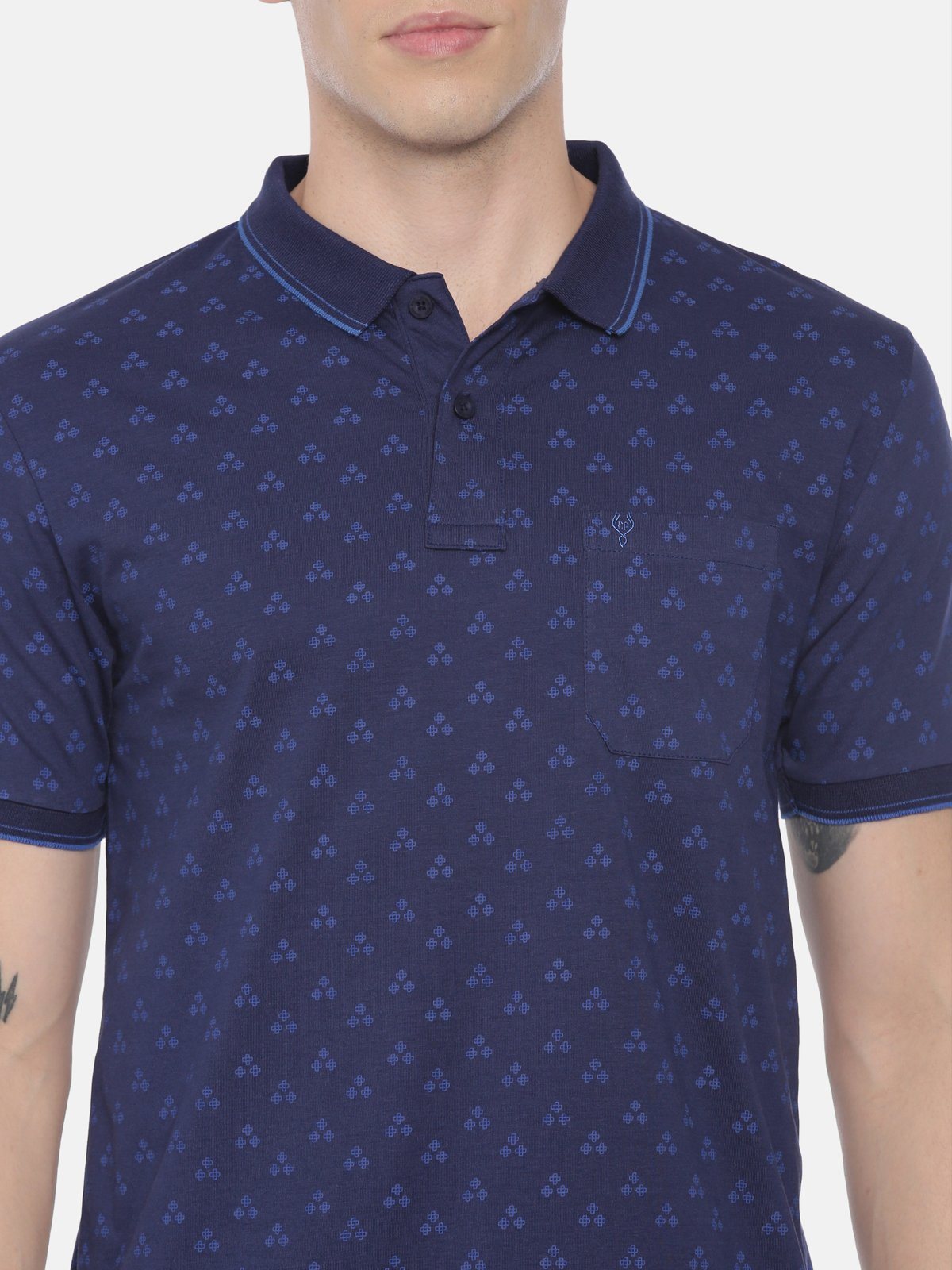 Classic polo Men's Polo Neck Half Sleeve Navy Blue 100% Cotton Slim Fit T-Shirt BELLO - 121 A SF P T-shirt Classic Polo 