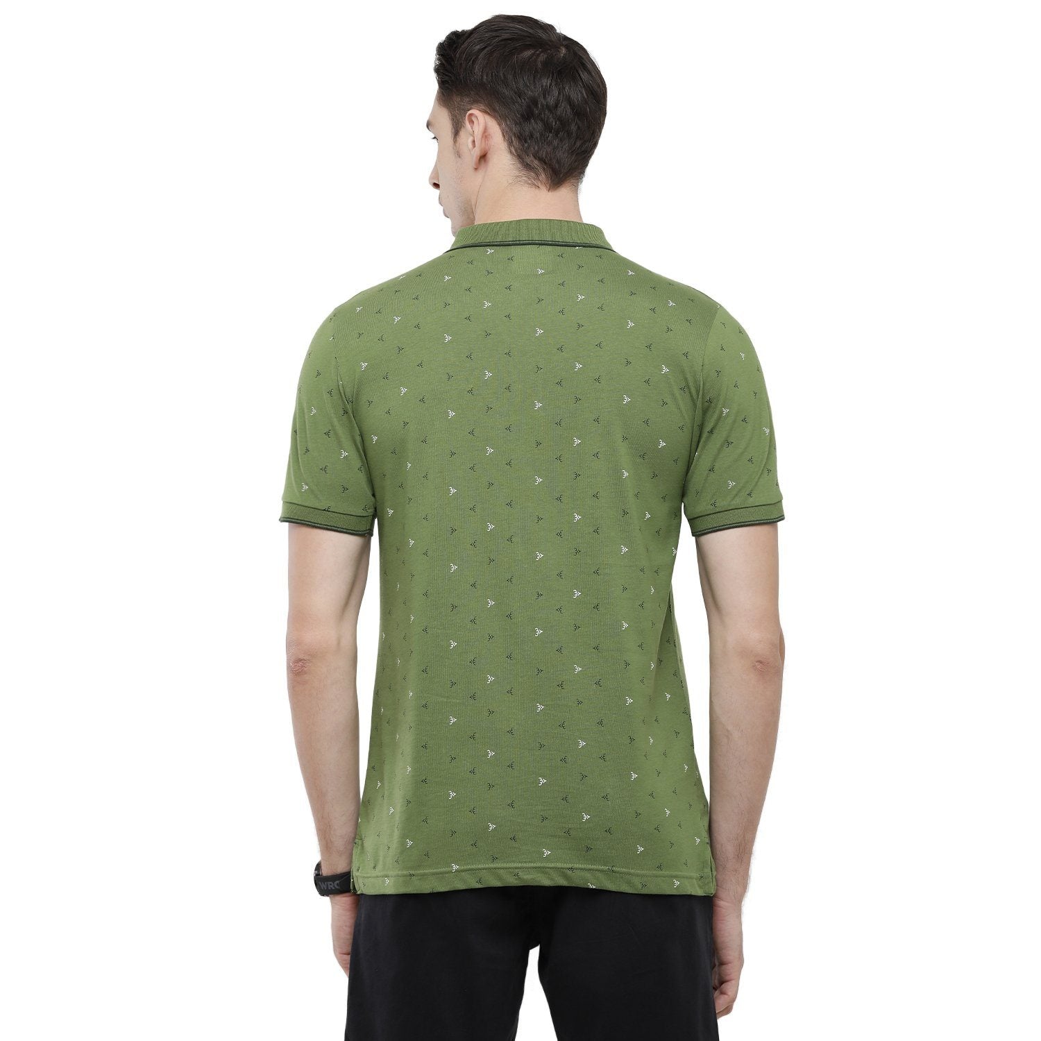 Classic Polo Mens Printed Slim Fit Half Sleeve Polo Neck Green T-Shirt - BELLO - 151 A SF P T-shirt Classic Polo 