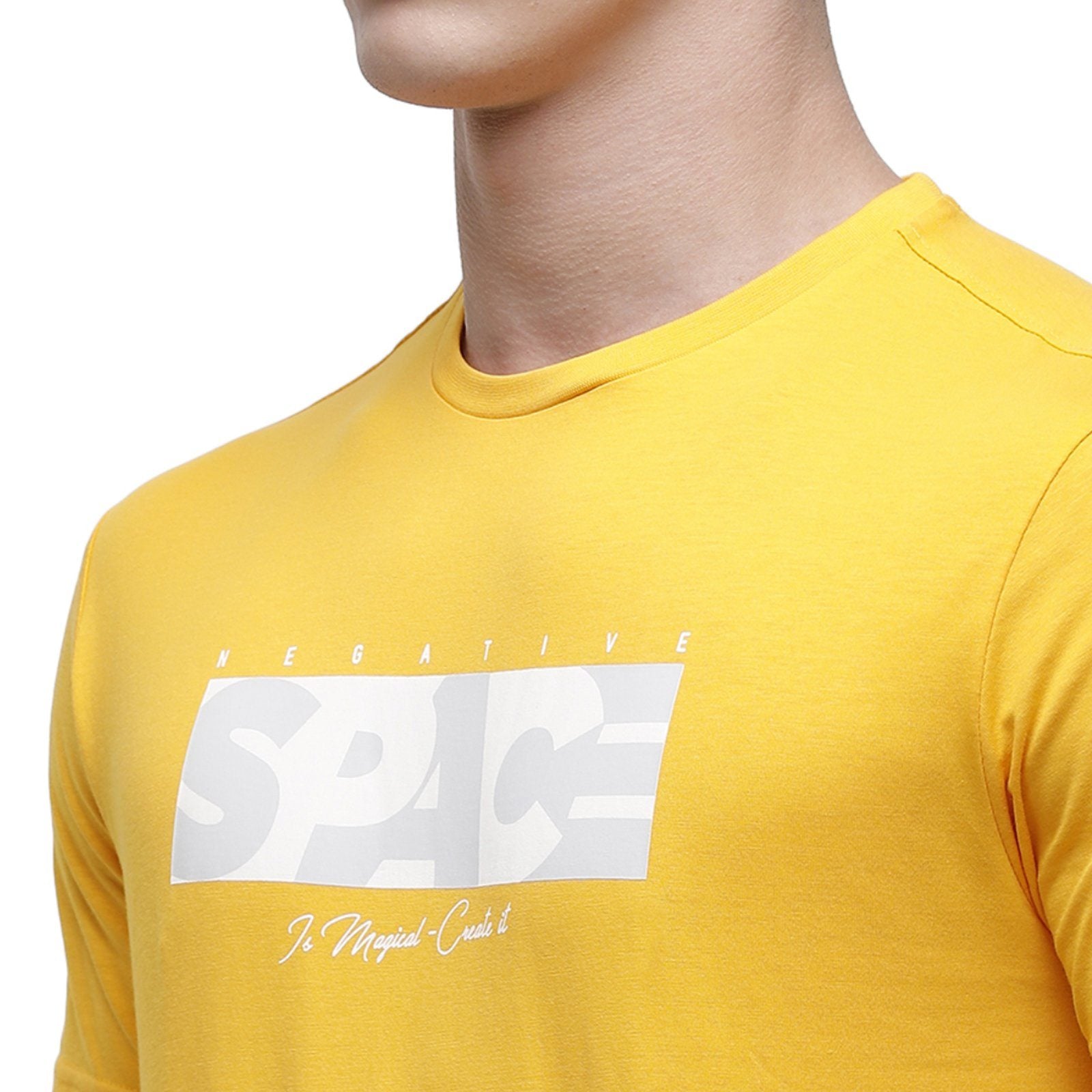 Classic polo Men's Round Neck Half Sleeve Mustard 100% Cotton T-Shirt BALENO - 363 A SF C T-shirt Classic Polo 