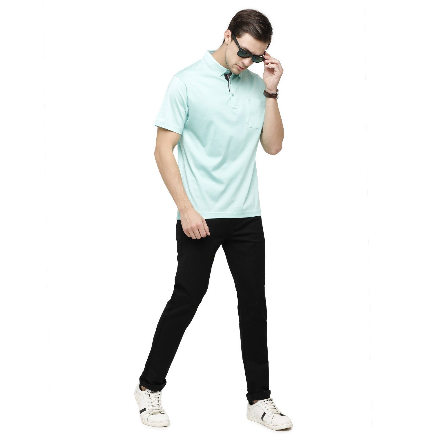Classic Polo Mens Solid Slim Fit 98% Cotton 2% Lycra Black Fashion Denim ( CPDM2-01M-BLK-SL-LY_30INCH ) Jeans Classic Polo 