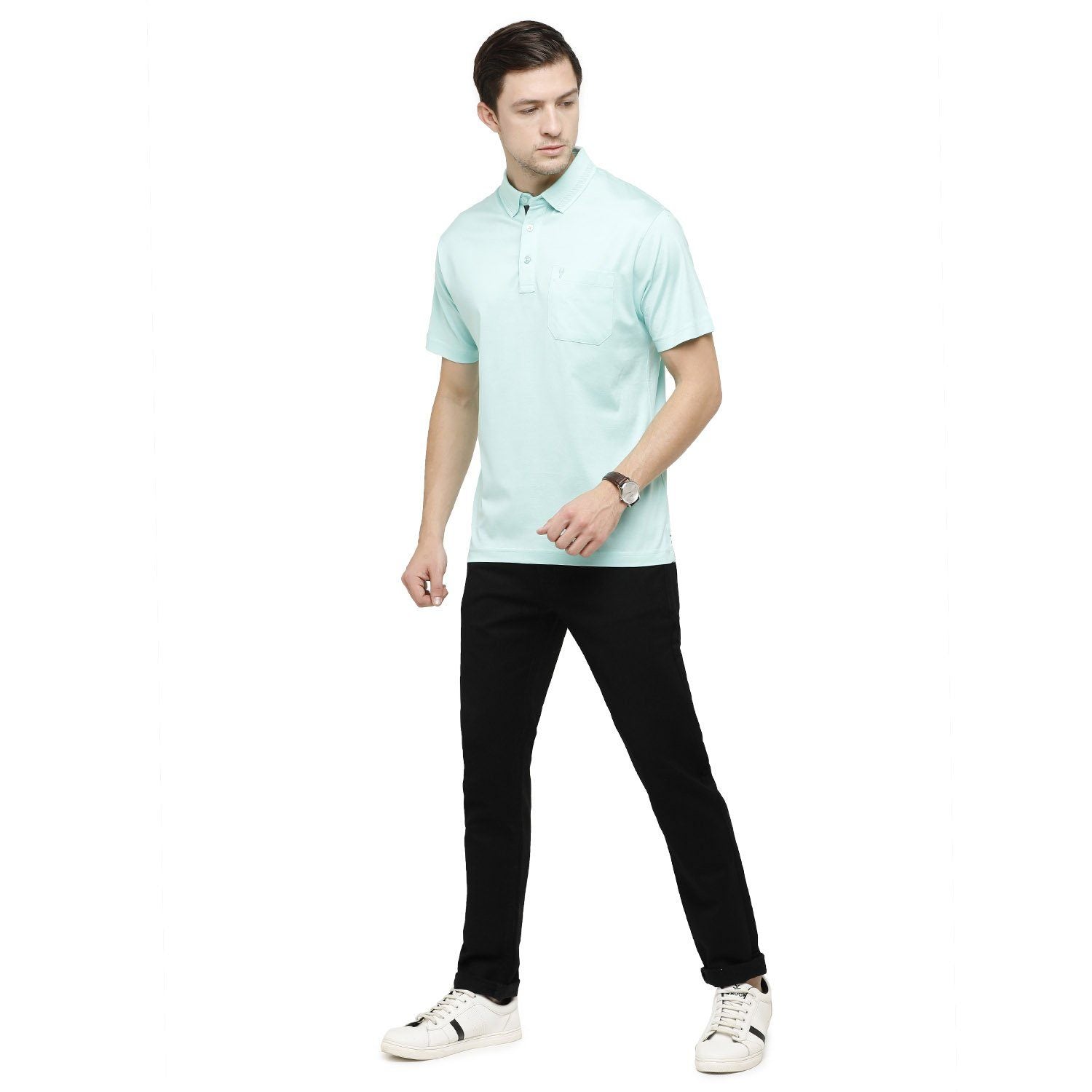 Classic Polo Mens Solid Slim Fit 98% Cotton 2% Lycra Black Fashion Denim ( CPDM2-01M-BLK-SL-LY_30INCH ) Jeans Classic Polo 
