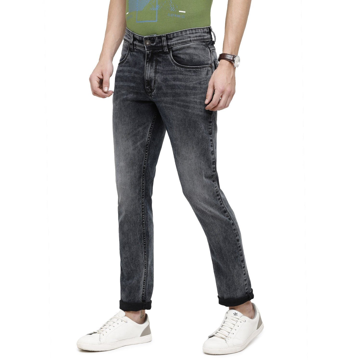 Classic Polo Mens Solid Slim Fit 98% Cotton 2% Lycra Blue Fashion Denim ( CPDM2-05C-DBL-SL-LY_30INCH ) Jeans Classic Polo 