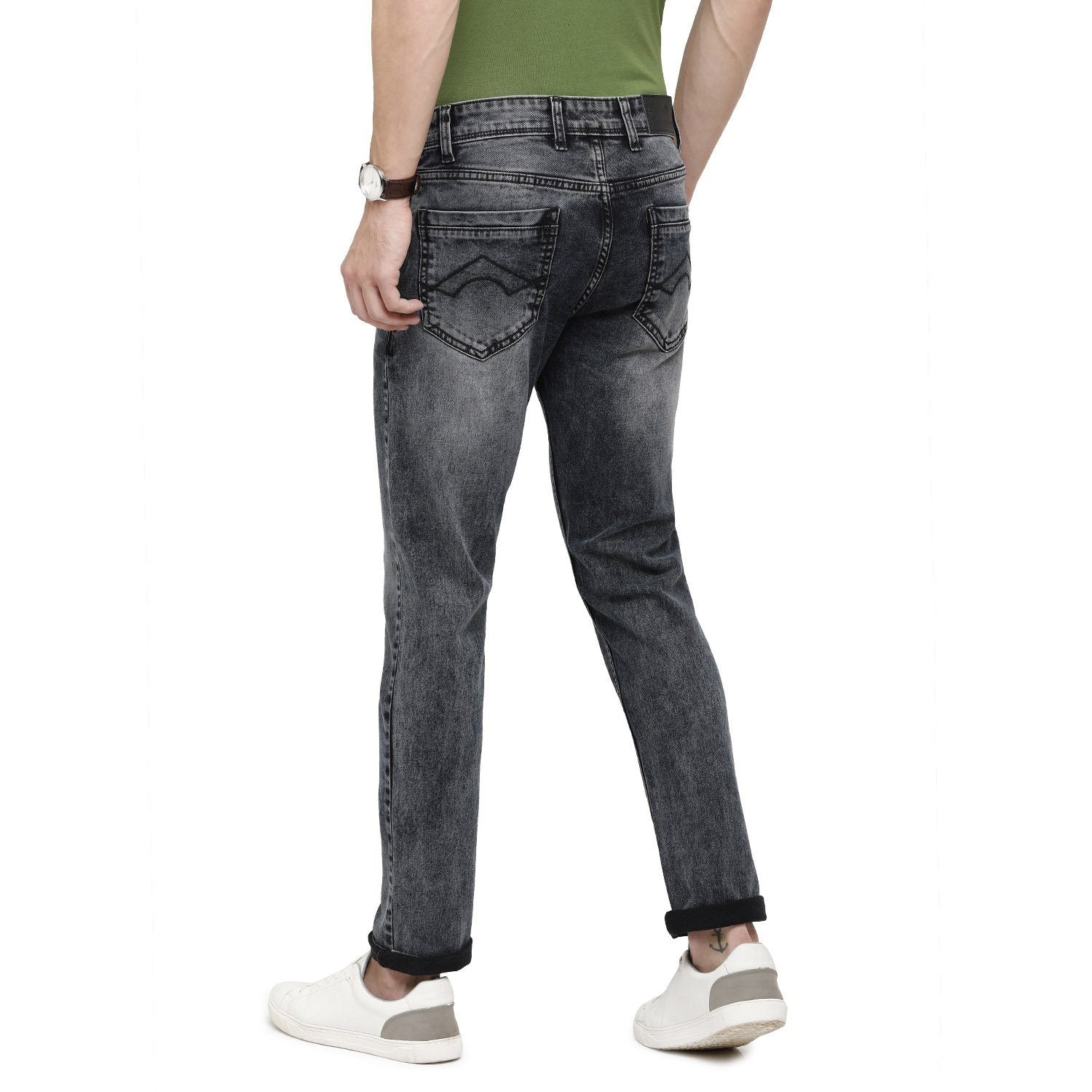 Classic Polo Mens Solid Slim Fit 98% Cotton 2% Lycra Blue Fashion Denim ( CPDM2-05C-DBL-SL-LY_30INCH ) Jeans Classic Polo 