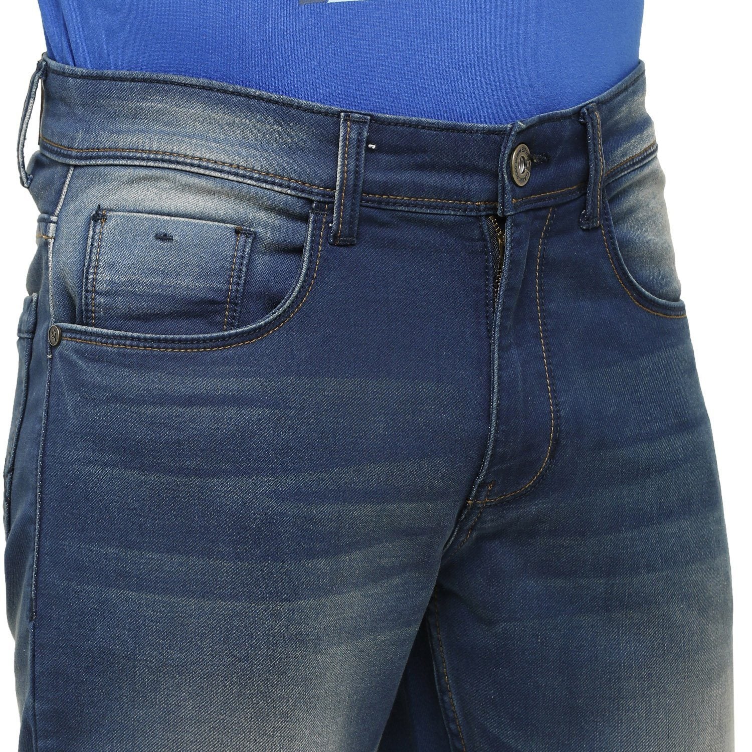 Classic Polo Mens Solid Slim Fit 98% Cotton 2% Lycra Light Blue Fashion Denim ( CPDM2-07B-DKT-SL-LY_30INCH ) Jeans Classic Polo 