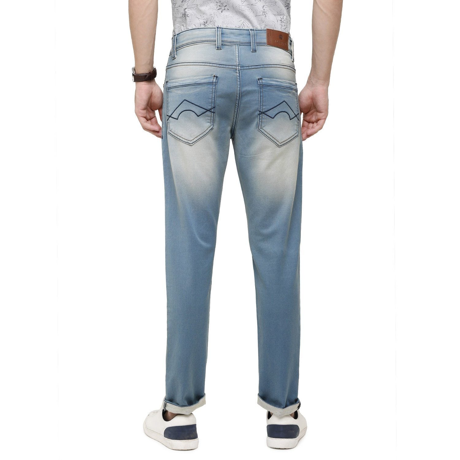 Classic Polo Mens Solid Slim Fit 98% Cotton 2% Lycra Light Blue Fashion Denim ( CPDM2-07C-ICT-SL-LY_30INCH ) Jeans Classic Polo 