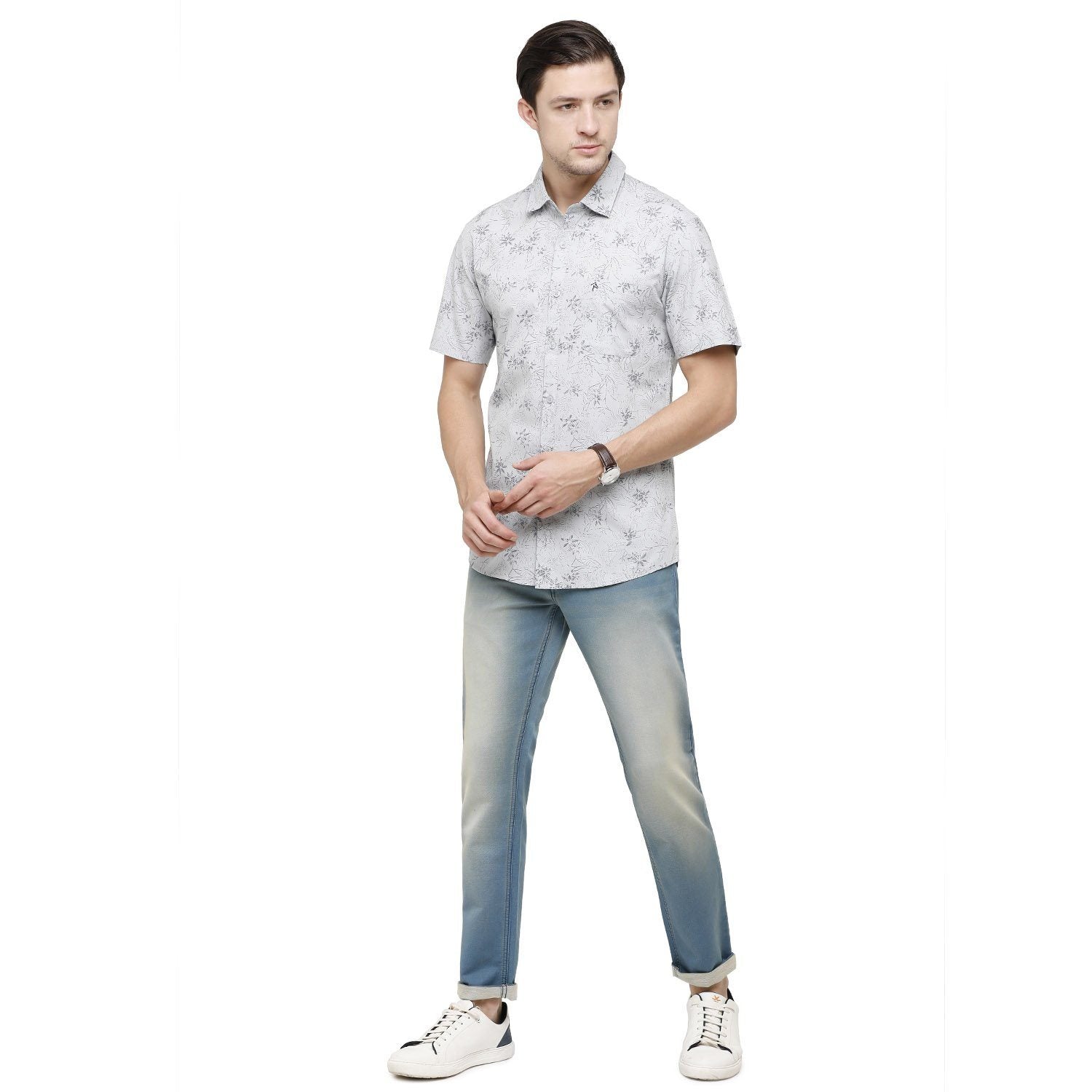 Classic Polo Mens Solid Slim Fit 98% Cotton 2% Lycra Light Blue Fashion Denim ( CPDM2-07C-ICT-SL-LY_30INCH ) Jeans Classic Polo 