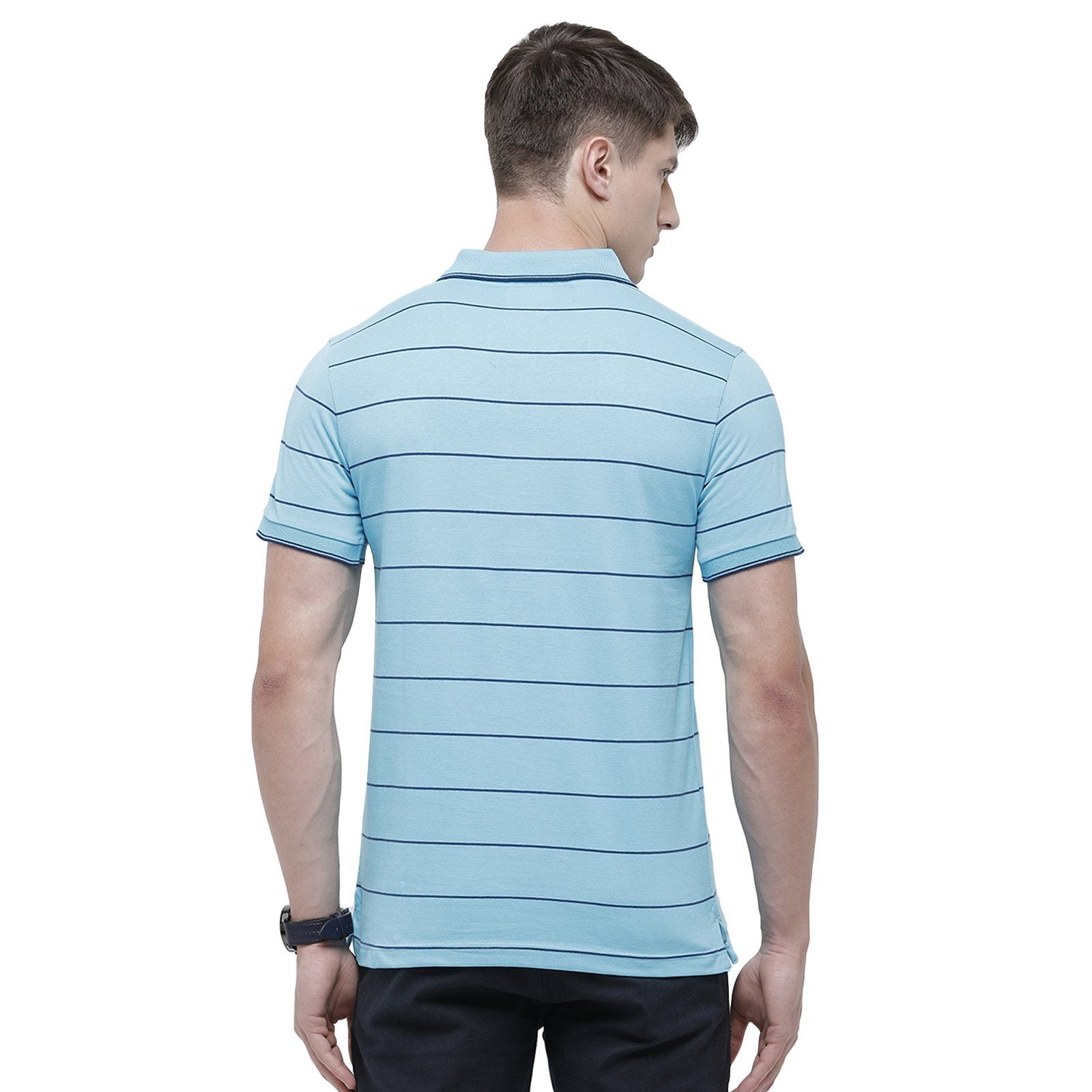 Classic polo Men's Polo Neck Half Sleeve Turquoise Cotton Slim Fit T-Shirt CPEG - 251 A SF P T-shirt Classic Polo 