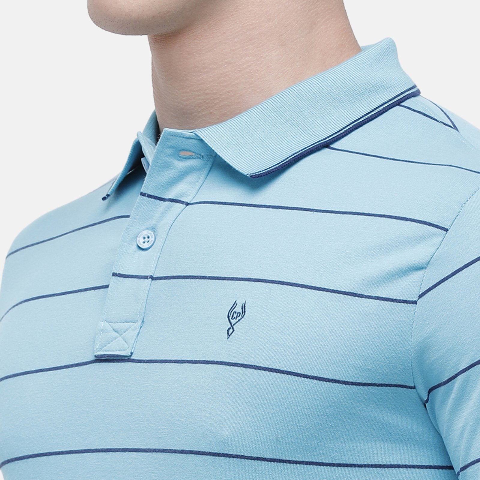 Classic polo Men's Polo Neck Half Sleeve Turquoise Cotton Slim Fit T-Shirt CPEG - 251 A SF P T-shirt Classic Polo 