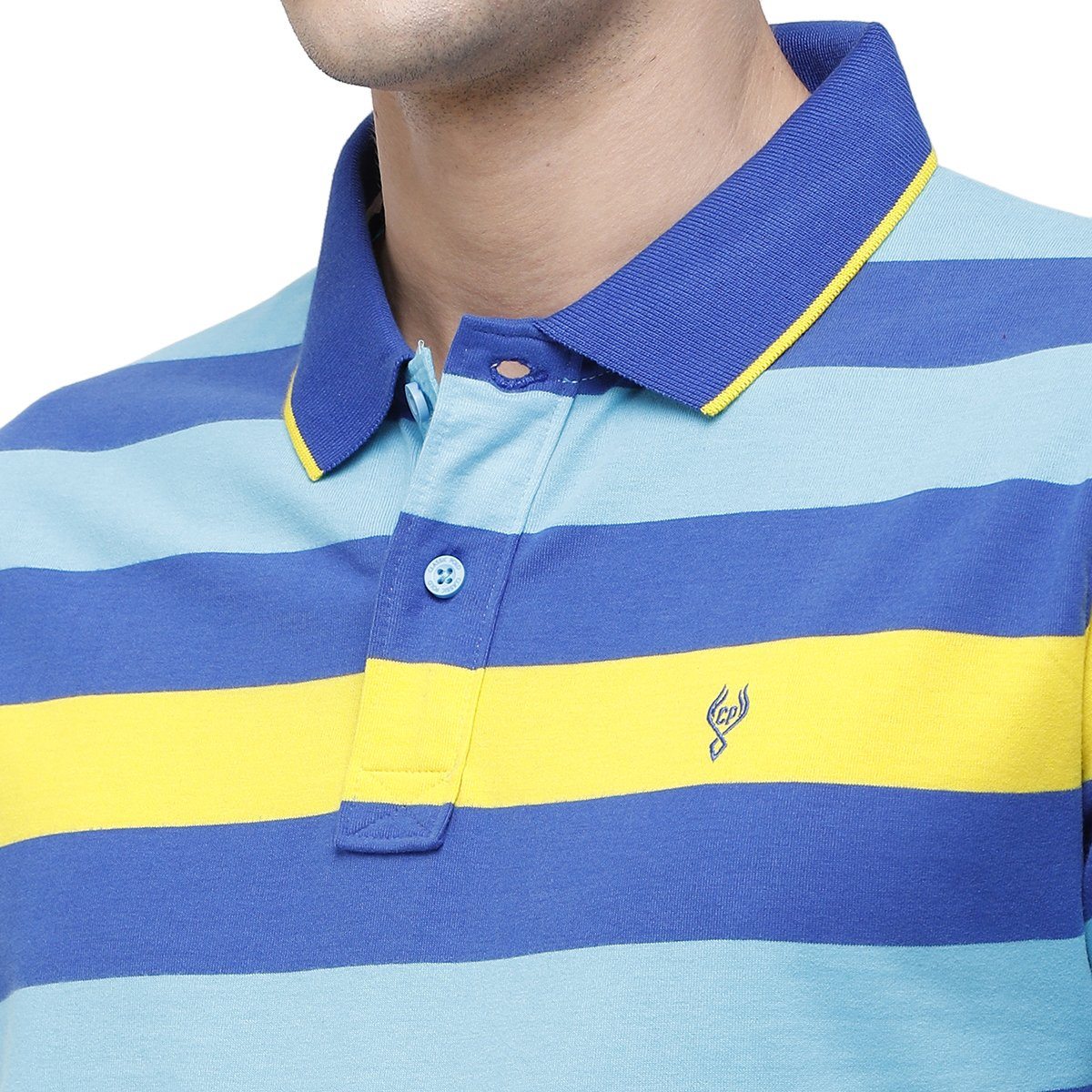 Classic Polo Mens Polo Collar Half Sleeve Multicolor Slim Fit Enriched Cotton T-shirt CPEG - 255 A SF P T-shirt Classic Polo 