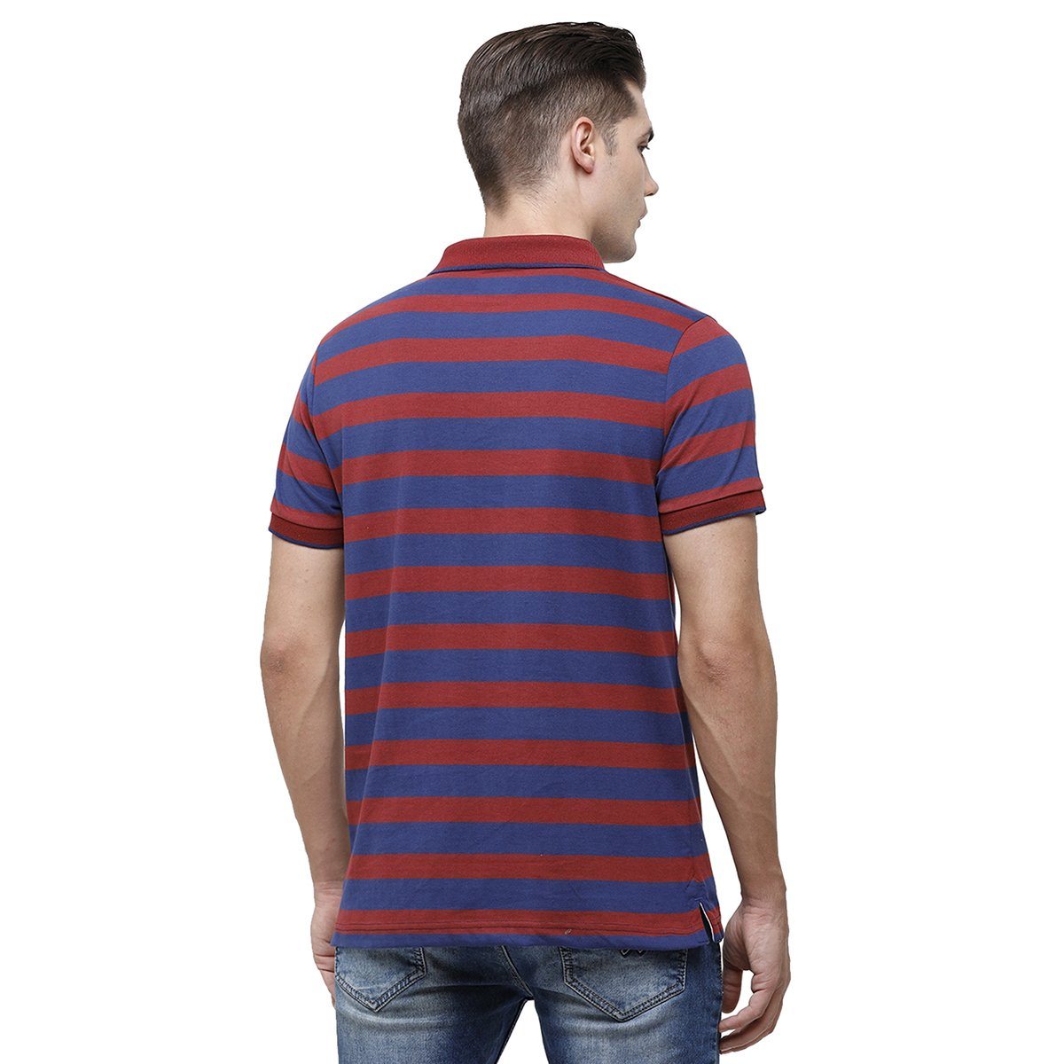 Classic Polo Mens Polo Collar Half Sleeve Multicolor Slim Fit Enriched Cotton T-shirt CPEG - 253 B SF P T-shirt Classic Polo 