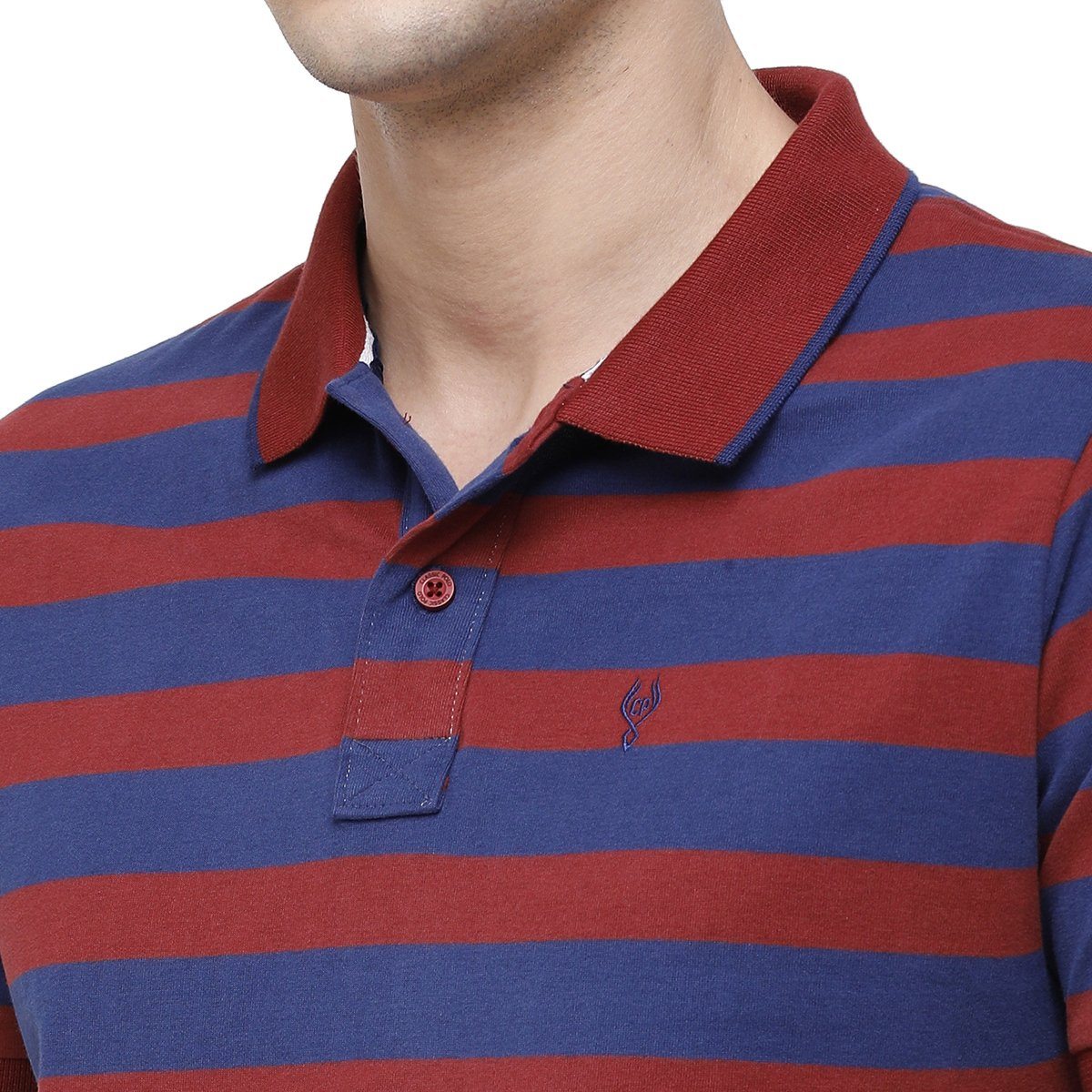 Classic Polo Mens Polo Collar Half Sleeve Multicolor Slim Fit Enriched Cotton T-shirt CPEG - 253 B SF P T-shirt Classic Polo 
