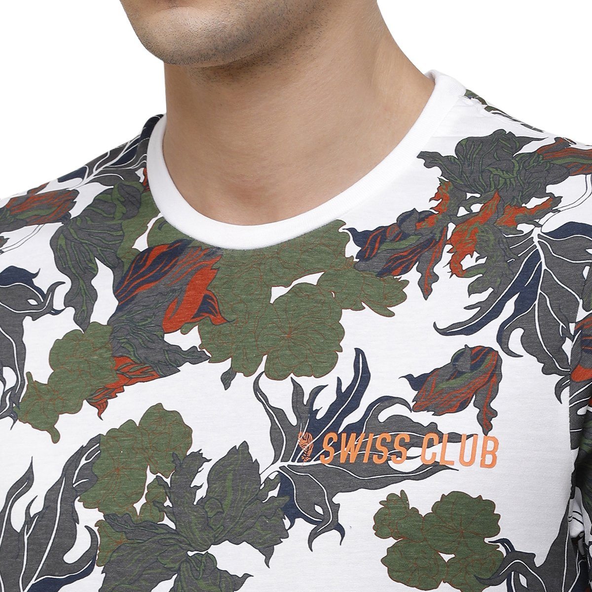 Swiss Club Men's Crew Neck Half Sleeve Multicolor Slim Fit Enriched Cotton T-shirt CUB - 33 A SF C T-shirt Swiss Club 
