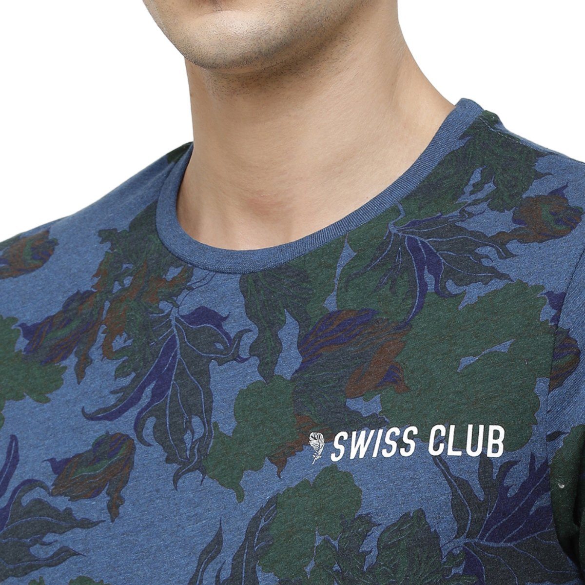 Swiss Club Men's Crew Neck Half Sleeve Multicolor Slim Fit Enriched Cotton T-shirt CUB - 33 B SF C T-shirt Swiss Club 