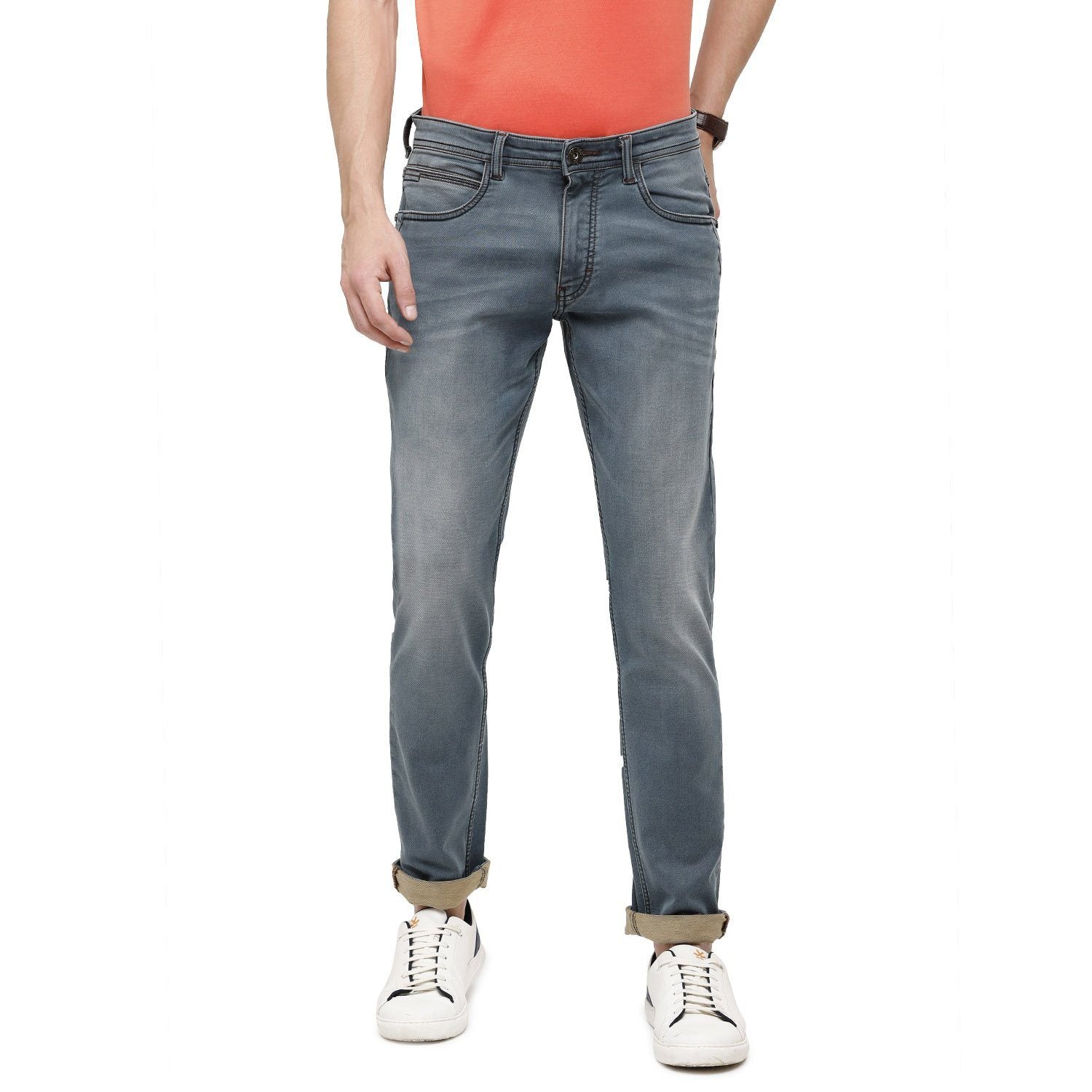 Swiss Club Mens Solid Skinny Fit 98% Cotton 2% Lycra Light Grey Fashion Denim ( D-SC-16 A-LGR-SK-LY_30INCH ) Swiss Jeans Swiss Club 