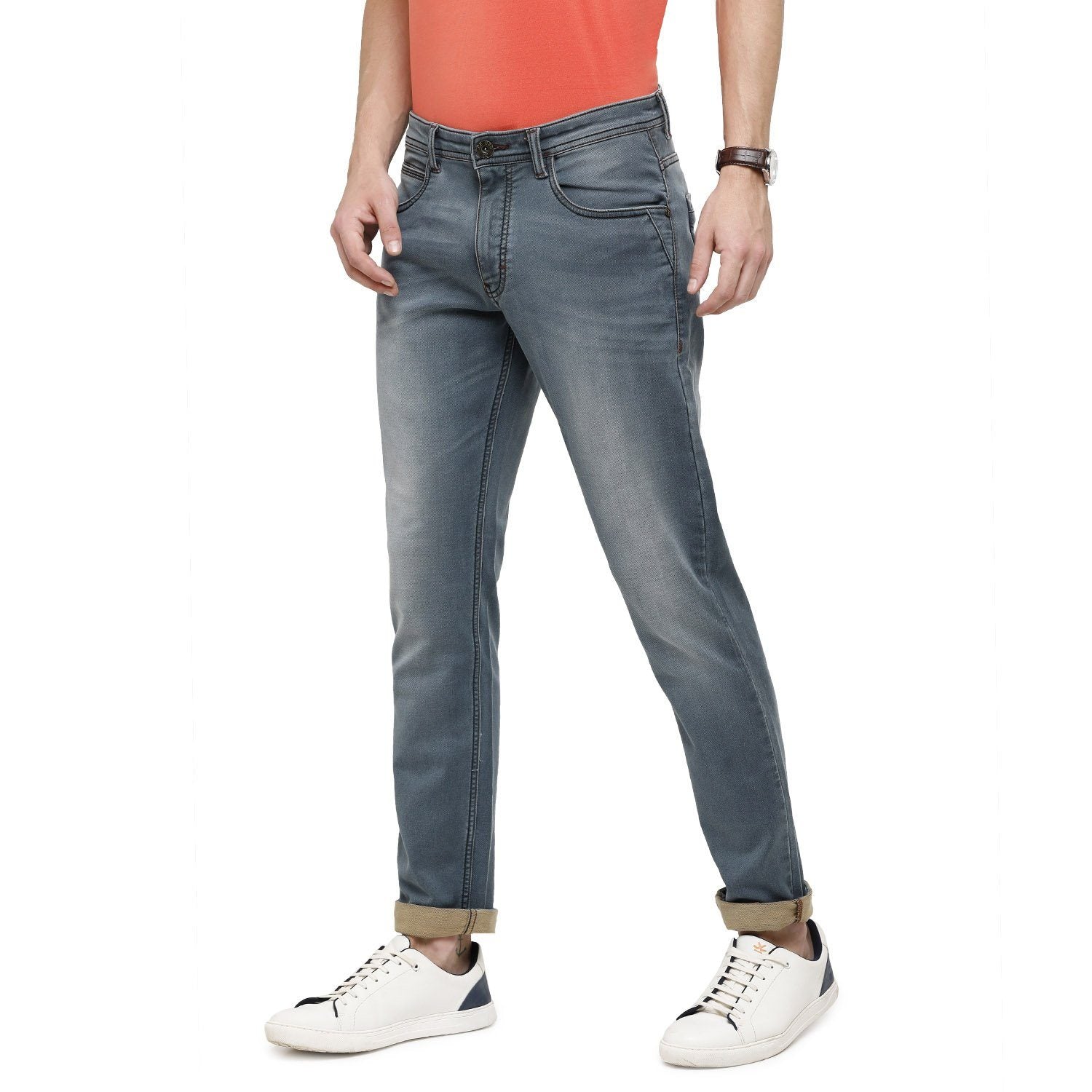 Swiss Club Mens Solid Skinny Fit 98% Cotton 2% Lycra Light Grey Fashion Denim ( D-SC-16 A-LGR-SK-LY_30INCH ) Swiss Jeans Swiss Club 