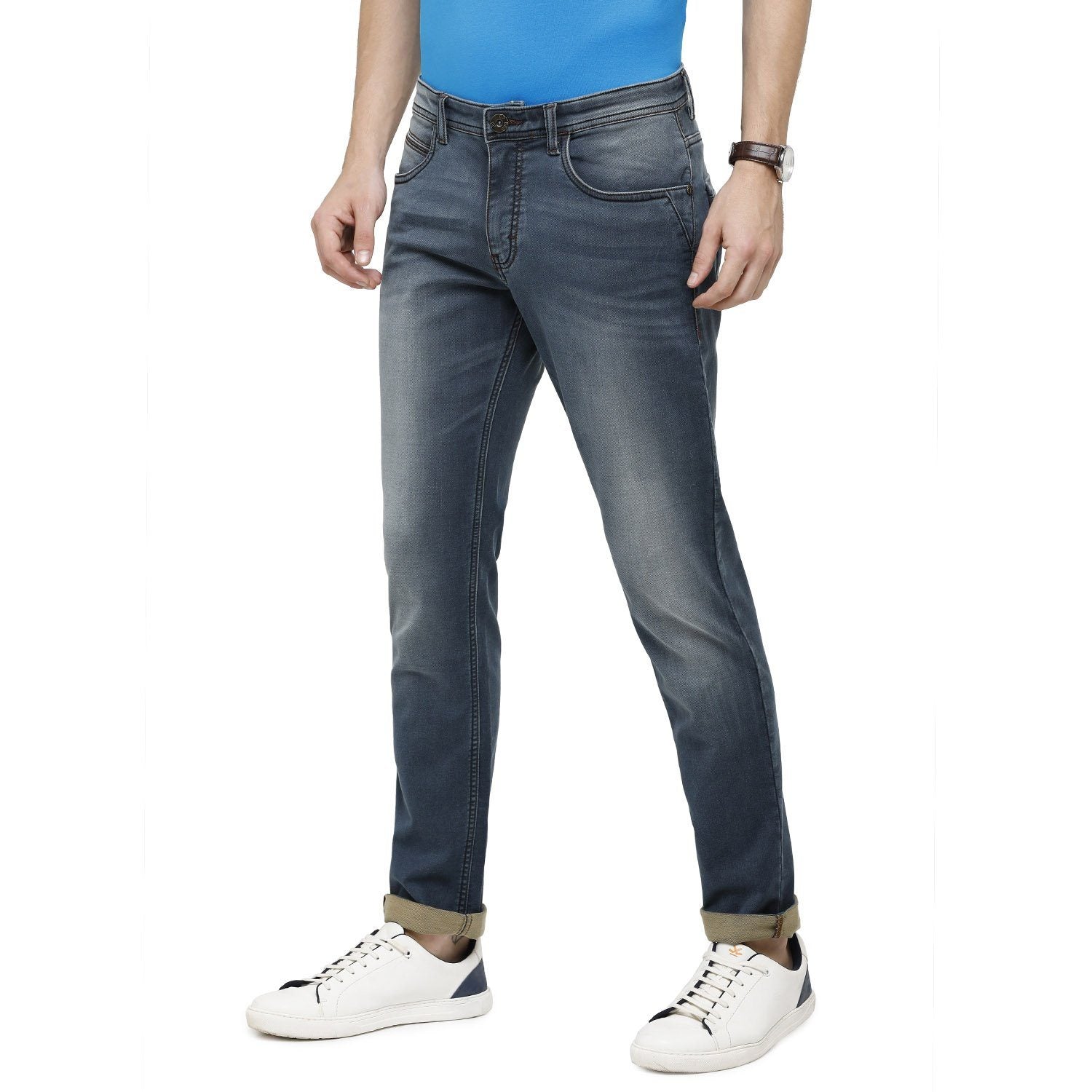 Swiss Club Mens Solid Skinny Fit 98% Cotton 2% Lycra Dark Blue Fashion Denim ( D-SC-16 B-DGR-SK-LY_30INCH ) Swiss Jeans Swiss Club 