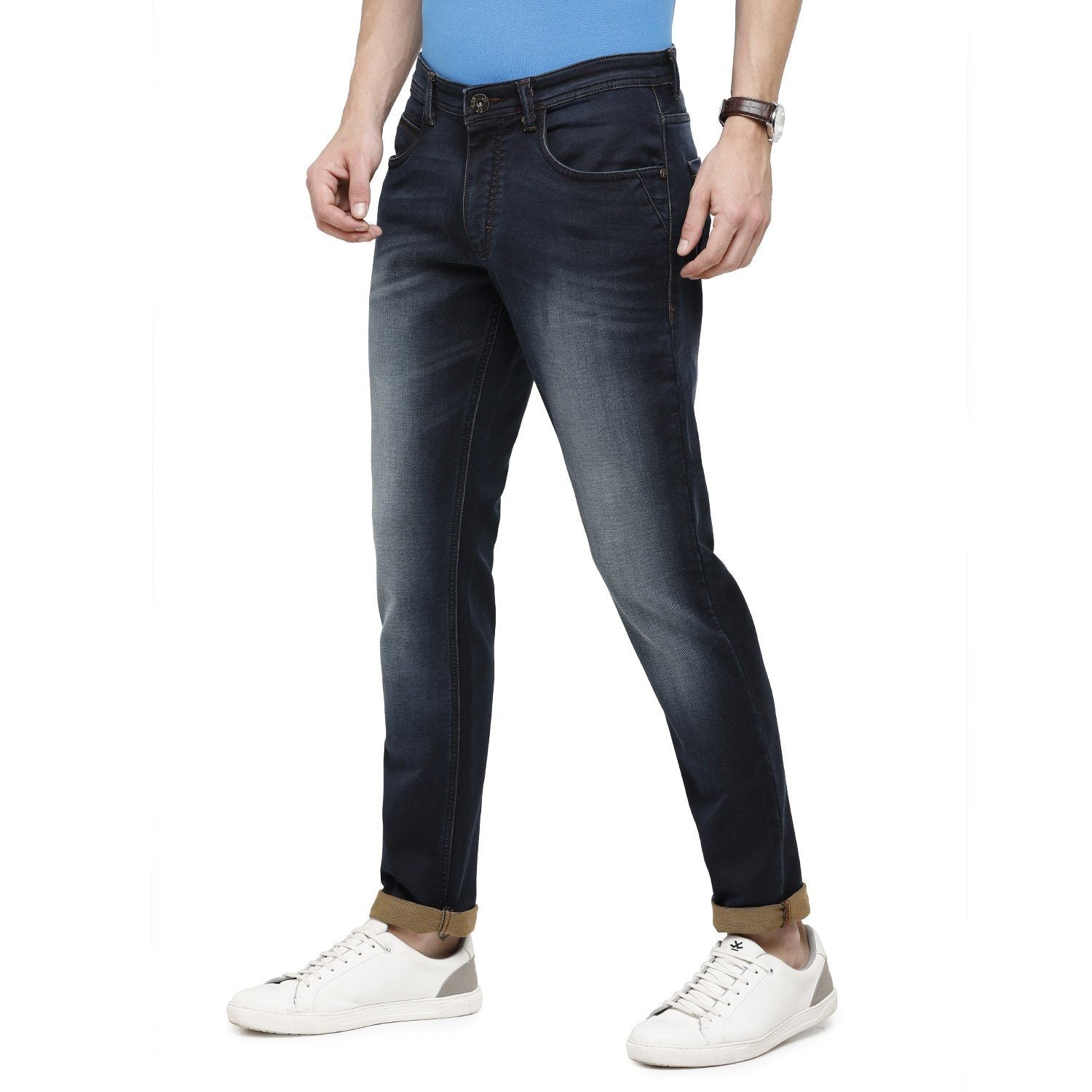 Swiss Club Mens Solid Skinny Fit 98% Cotton 2% Lycra Blue Fashion Denim ( D-SC-16 C-EGR-SK-LY_30INCH ) Swiss Jeans Swiss Club 