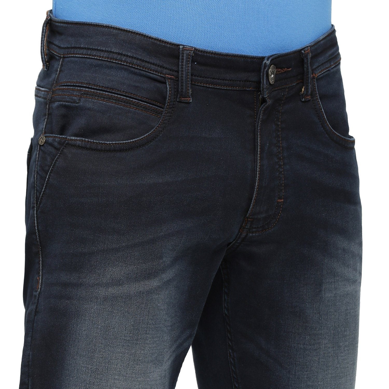 Swiss Club Mens Solid Skinny Fit 98% Cotton 2% Lycra Blue Fashion Denim ( D-SC-16 C-EGR-SK-LY_30INCH ) Swiss Jeans Swiss Club 