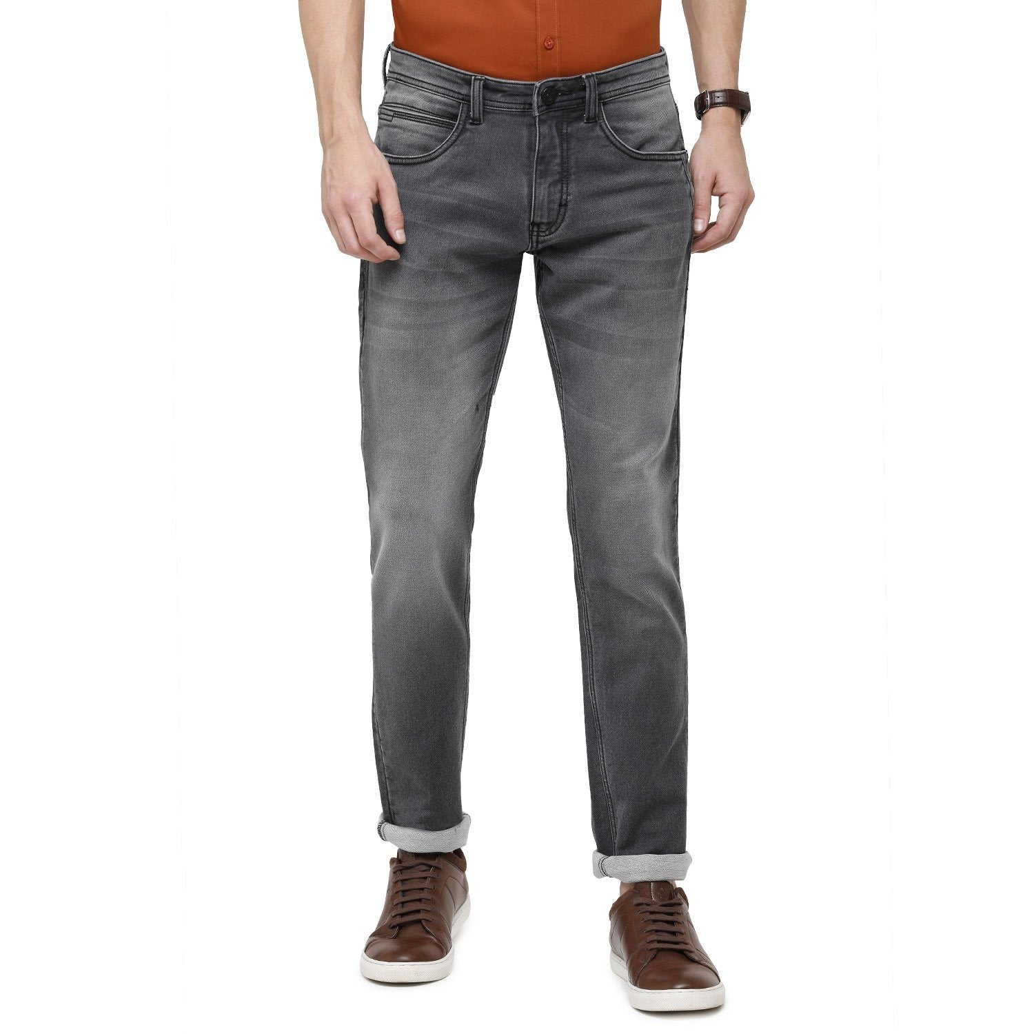 Swiss Club Mens Solid Skinny Fit 98% Cotton 2% Lycra Grey Fashion Denim ( D-SC-17 A-GRY-SK-LY_30INCH ) Swiss Jeans Swiss Club 