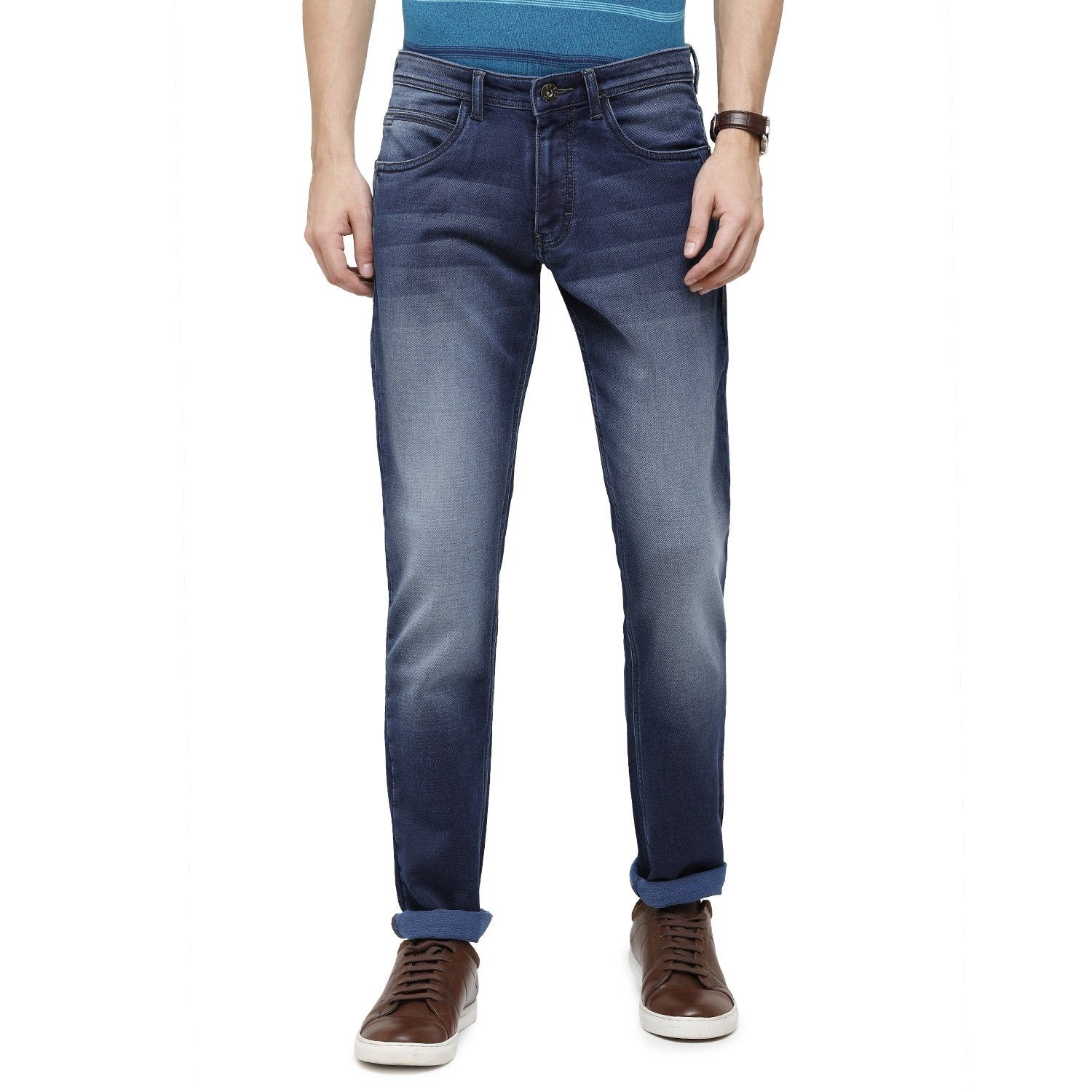 Swiss Club Mens Solid Skinny Fit 98% Cotton 2% Lycra Blue Fashion Denim ( D-SC-18 A-MBL-SK-LY_30INCH ) Swiss Jeans Swiss Club 