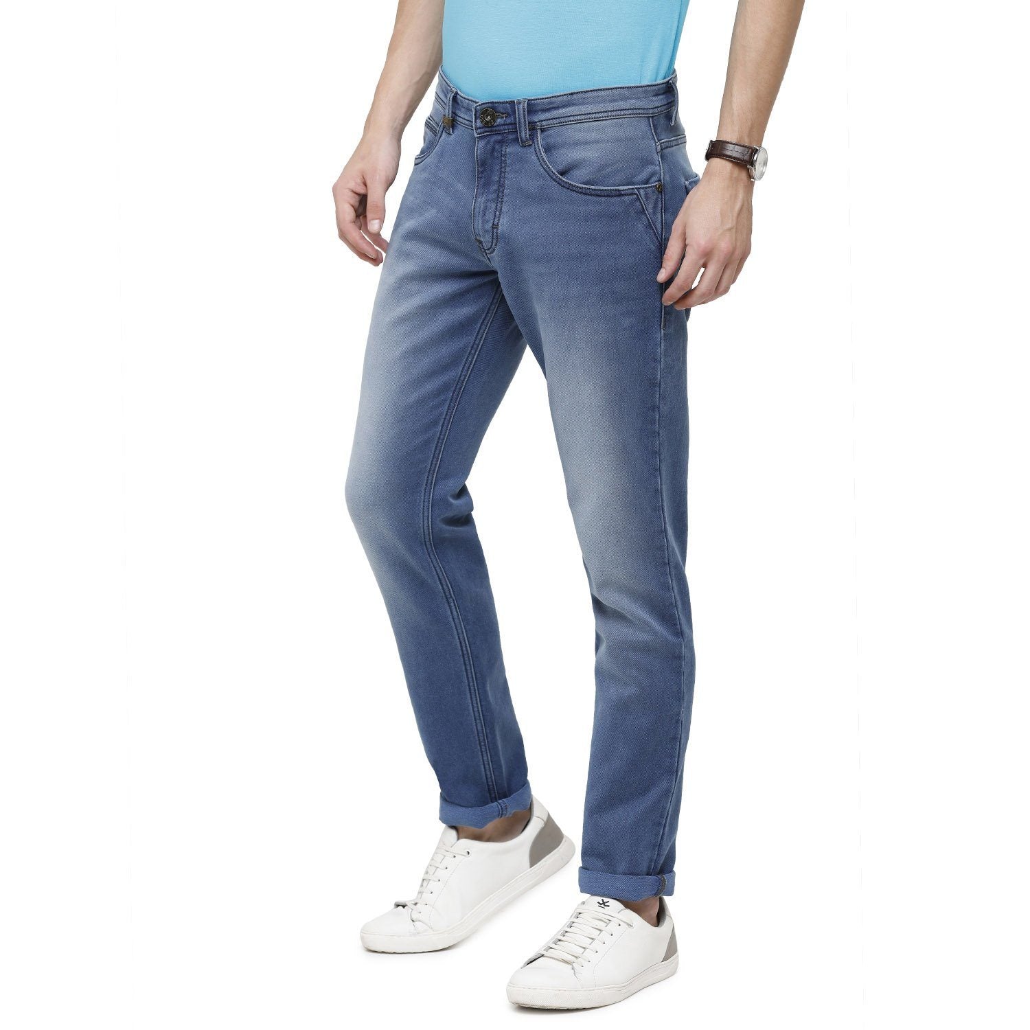 Swiss Club Mens Solid Skinny Fit 98% Cotton 2% Lycra Light Blue Fashion Denim ( D-SC-18 B-LBL-SK-LY_30INCH ) Swiss Jeans Swiss Club 
