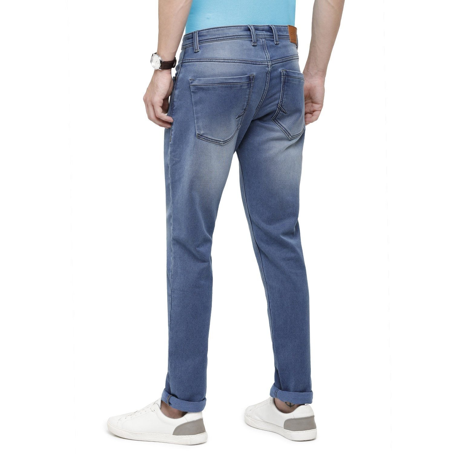 Swiss Club Mens Solid Skinny Fit 98% Cotton 2% Lycra Light Blue Fashion Denim ( D-SC-18 B-LBL-SK-LY_30INCH ) Swiss Jeans Swiss Club 