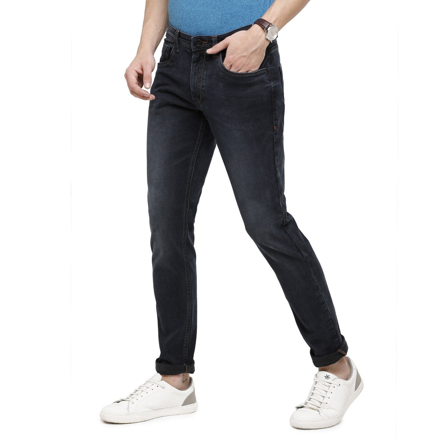 Swiss Club Mens Solid Skinny Fit 98% Cotton 2% Lycra Dark Blue Fashion Denim ( D-SC-19 A-RNS-SK-LY_30INCH ) Swiss Jeans Swiss Club 