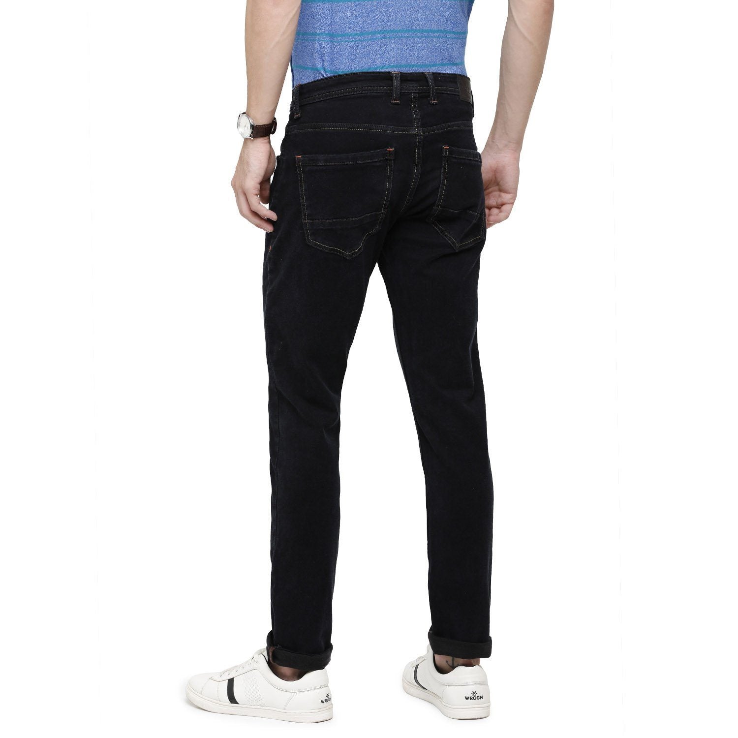 Swiss Club Mens Solid Skinny Fit 98% Cotton 2% Lycra Black Fashion Denim ( D-SC-19 B-MNB-SK-LY_30INCH ) Swiss Jeans Swiss Club 