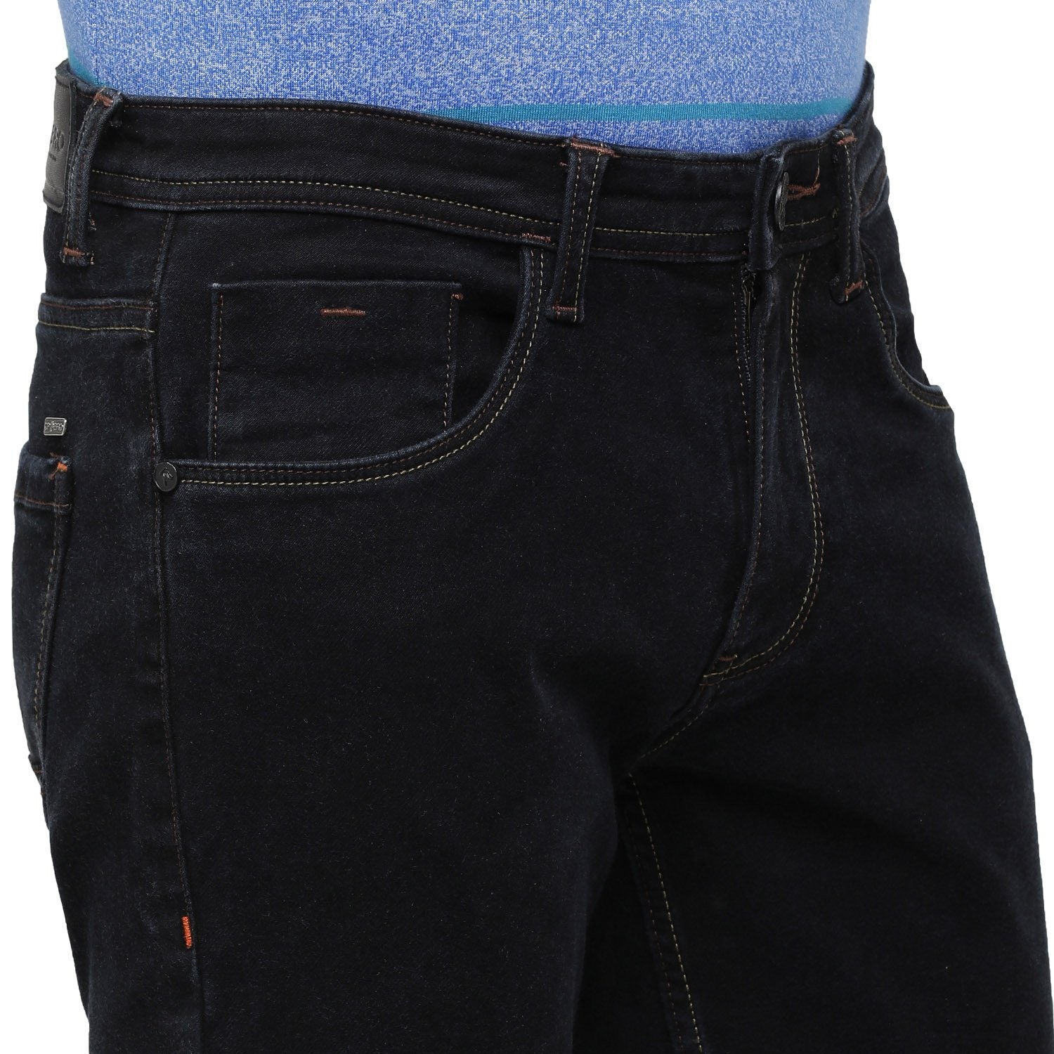 Swiss Club Mens Solid Skinny Fit 98% Cotton 2% Lycra Black Fashion Denim ( D-SC-19 B-MNB-SK-LY_30INCH ) Swiss Jeans Swiss Club 
