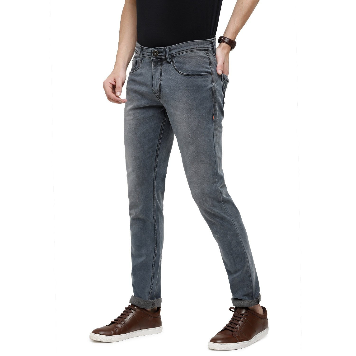 Swiss Club Mens Solid Skinny Fit 98% Cotton 2% Lycra Grey Fashion Denim ( D-SC-19 C-GRY-SK-LY_30INCH ) Swiss Jeans Swiss Club 