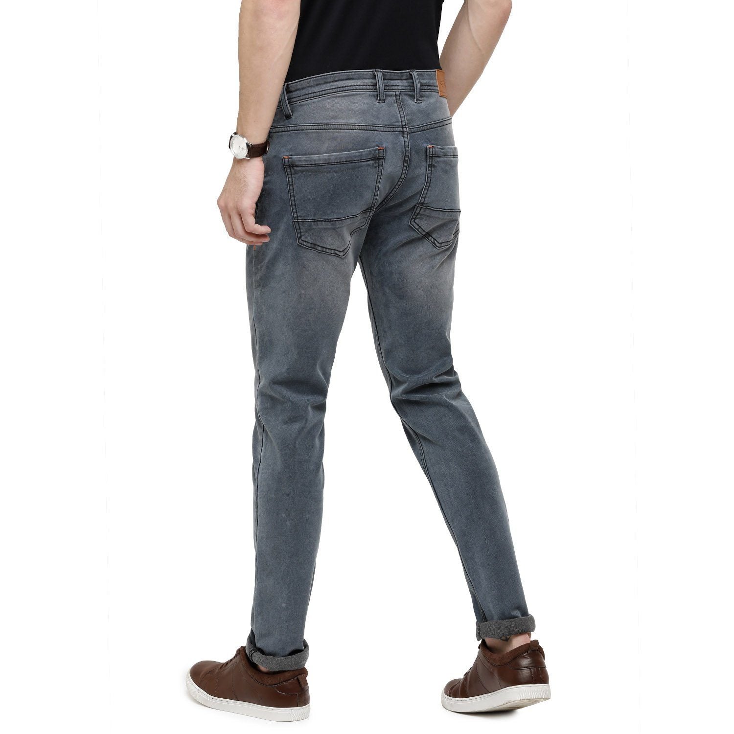 Swiss Club Mens Solid Skinny Fit 98% Cotton 2% Lycra Grey Fashion Denim ( D-SC-19 C-GRY-SK-LY_30INCH ) Swiss Jeans Swiss Club 
