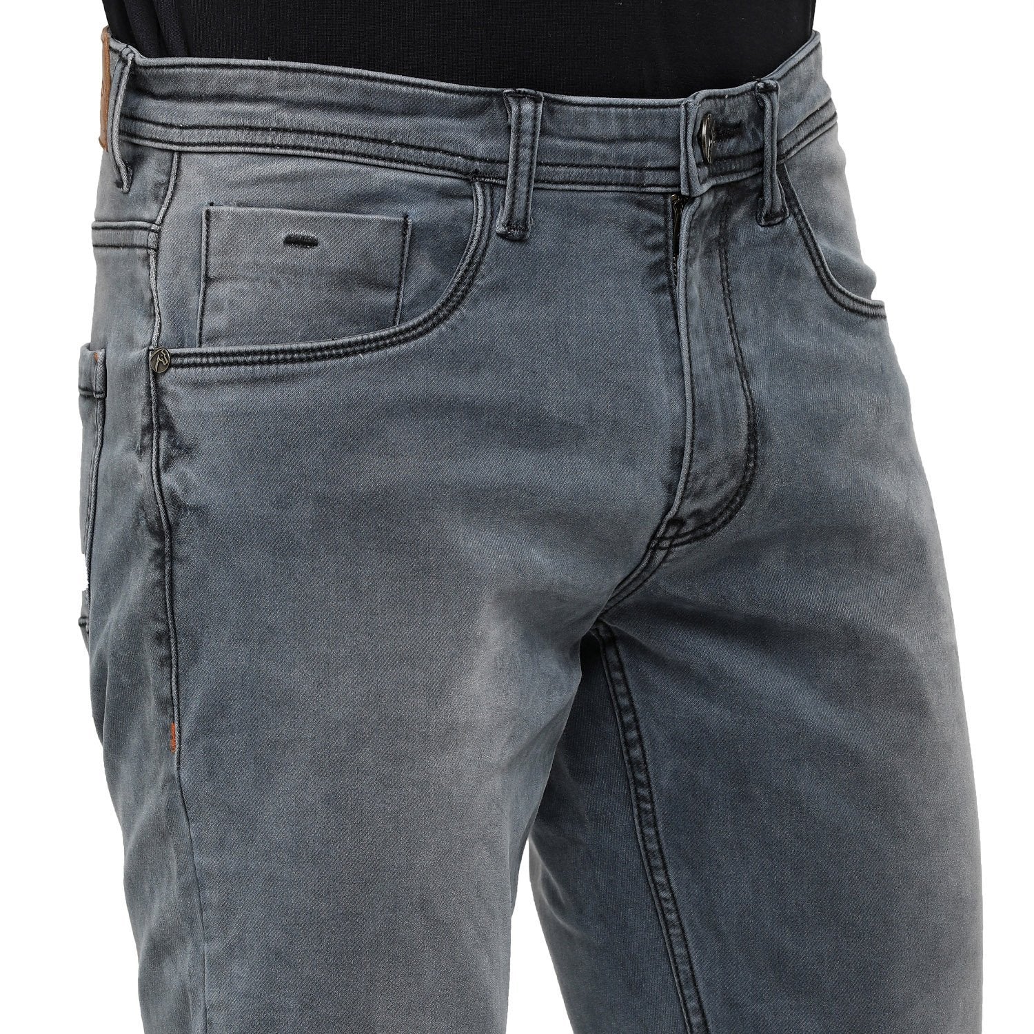 Swiss Club Mens Solid Skinny Fit 98% Cotton 2% Lycra Grey Fashion Denim ( D-SC-19 C-GRY-SK-LY_30INCH ) Swiss Jeans Swiss Club 