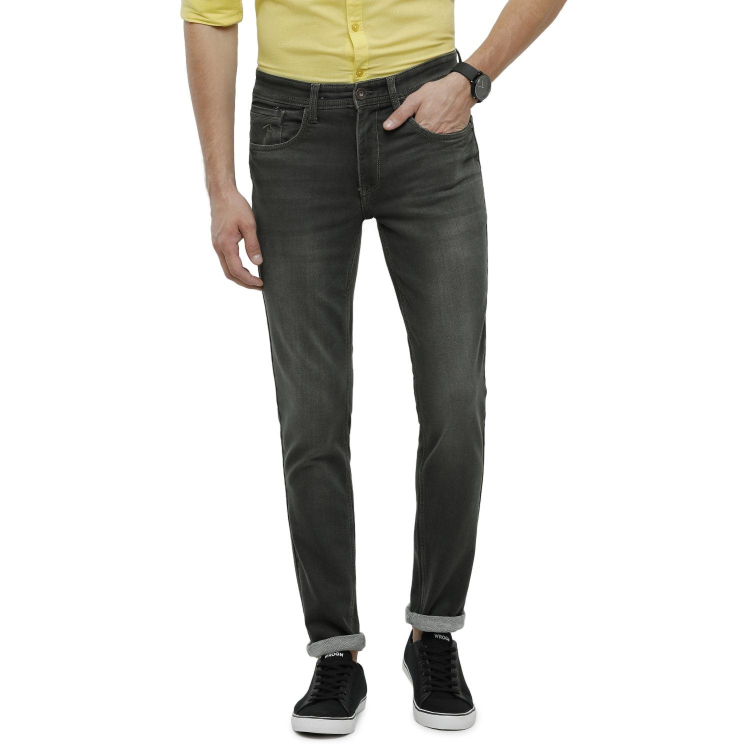 Swiss Club Mens Solid Skinny Fit Grey Denim - D-SC-21 A-LOL-SK-LY Swiss Jeans Swiss Club 