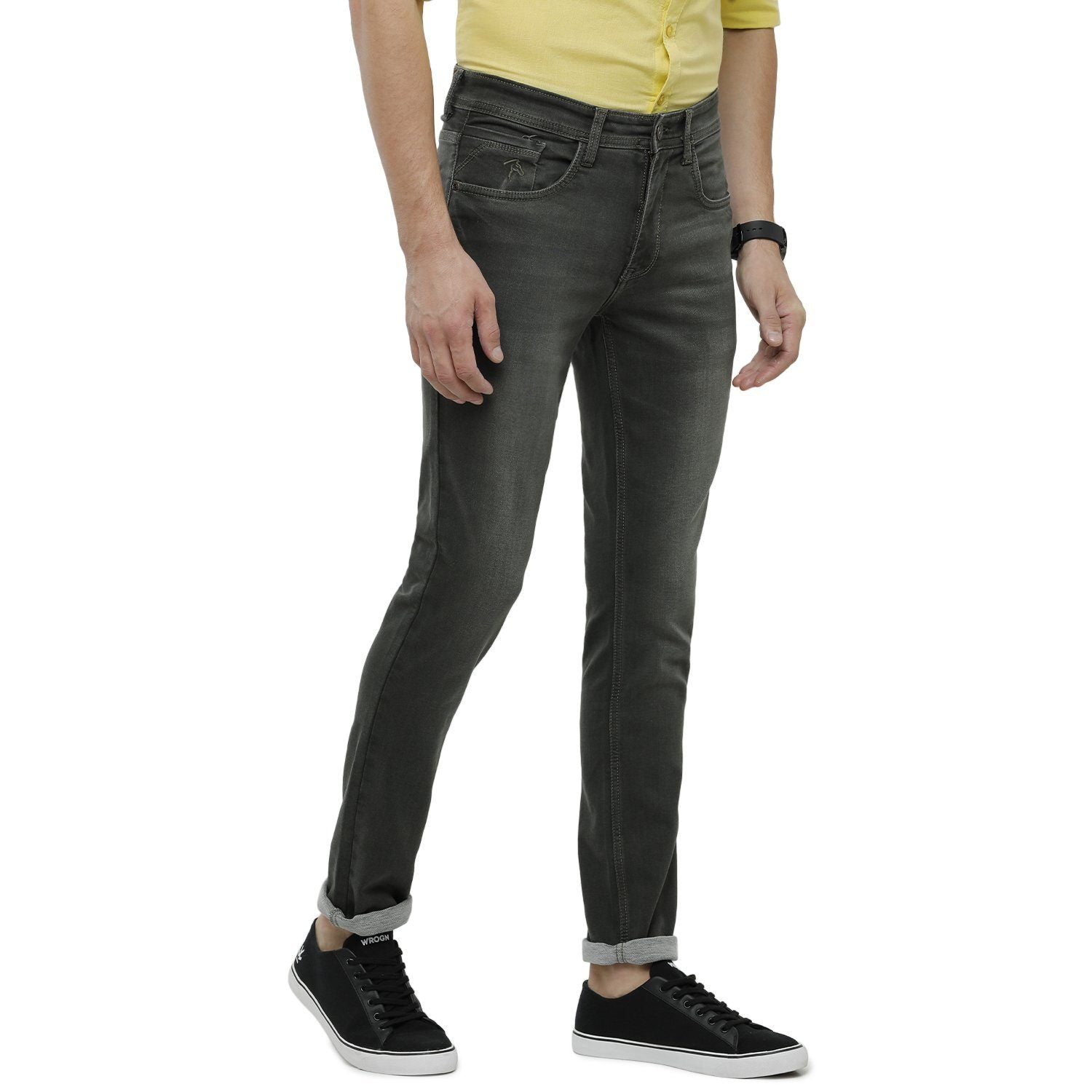 Swiss Club Mens Solid Skinny Fit Grey Denim - D-SC-21 A-LOL-SK-LY Swiss Jeans Swiss Club 