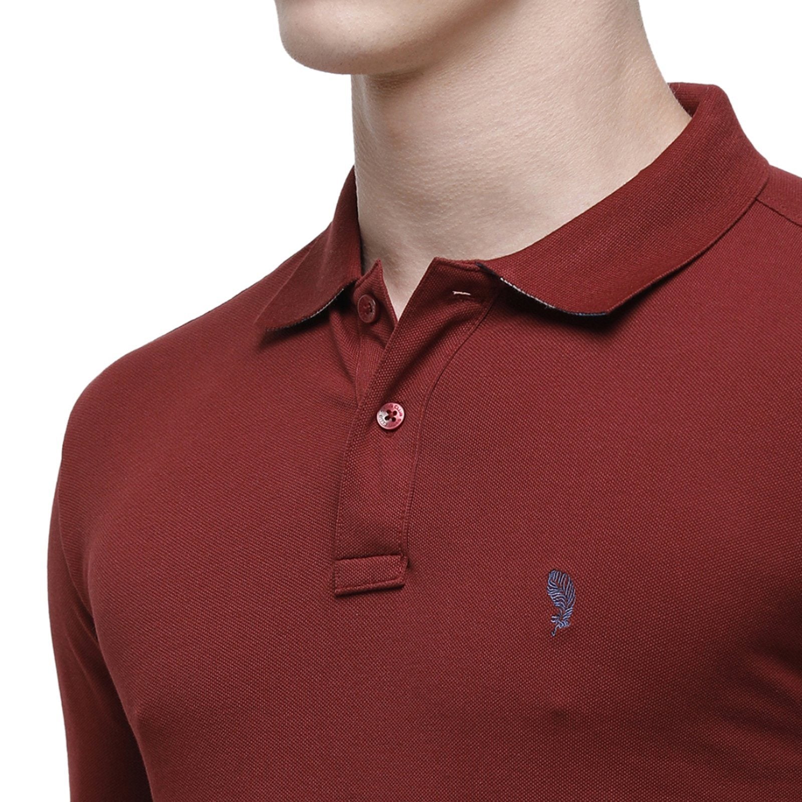 Swiss club Men's Round Neck Half Sleeve Maroon Cotton Slim Fit T-Shirt DELTA-SYRAH SF P T-shirt Swiss Club 
