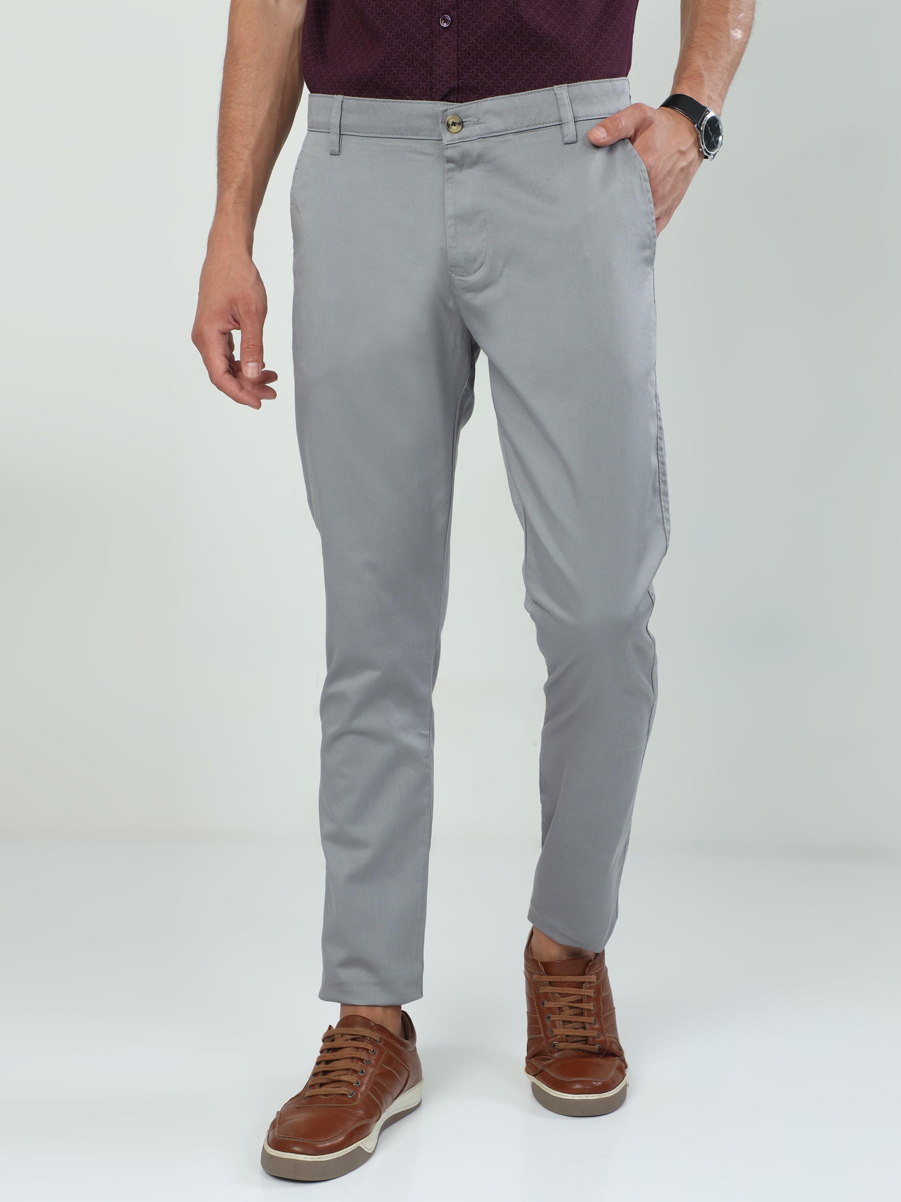 Buy U.S. Polo Assn. Beige Slim Fit Trousers for Men Online @ Tata CLiQ
