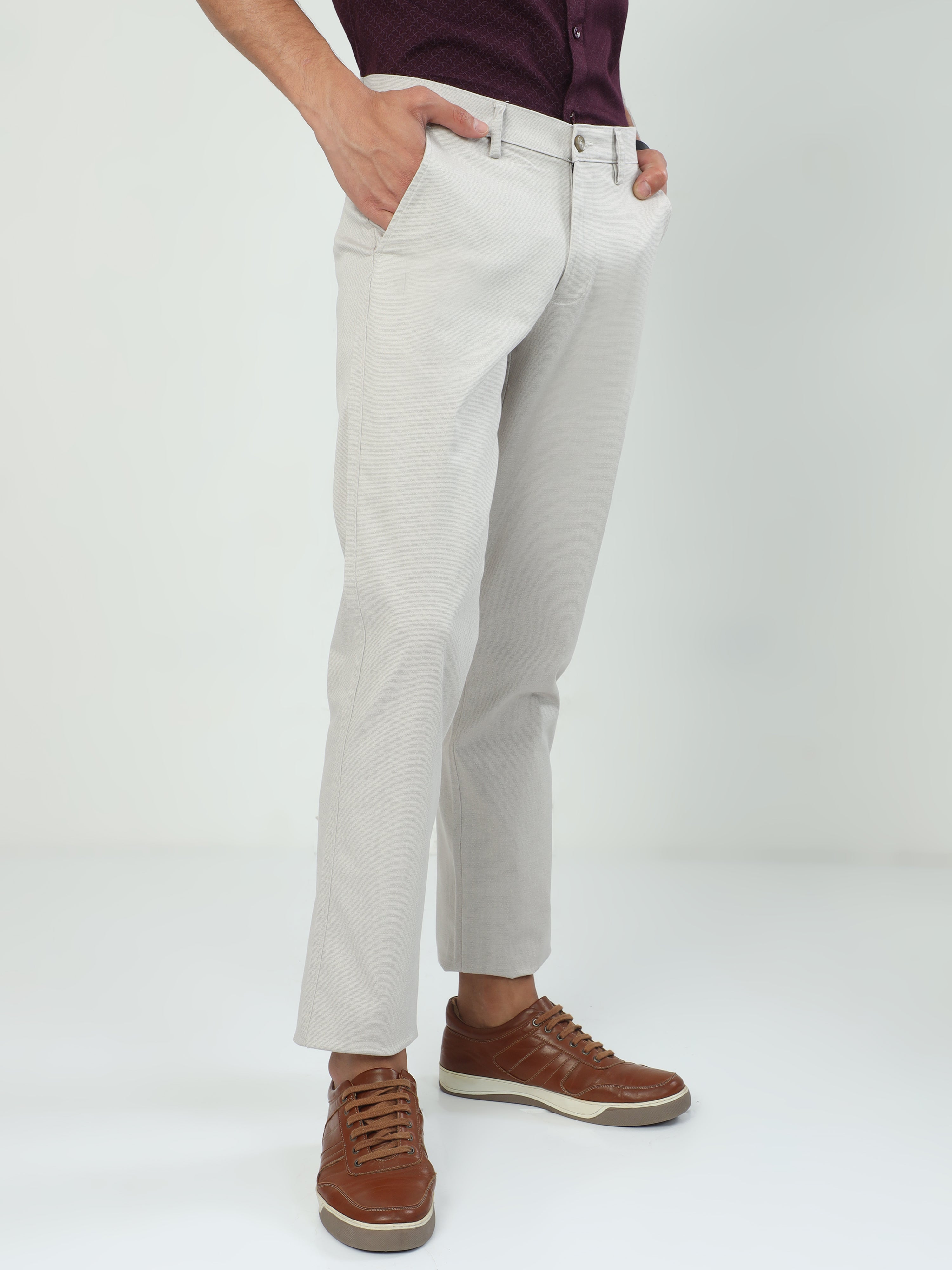 Classic Polo Men's   Slim Fit Cotton Trousers | TO2-08 A-CRE-SF-LY