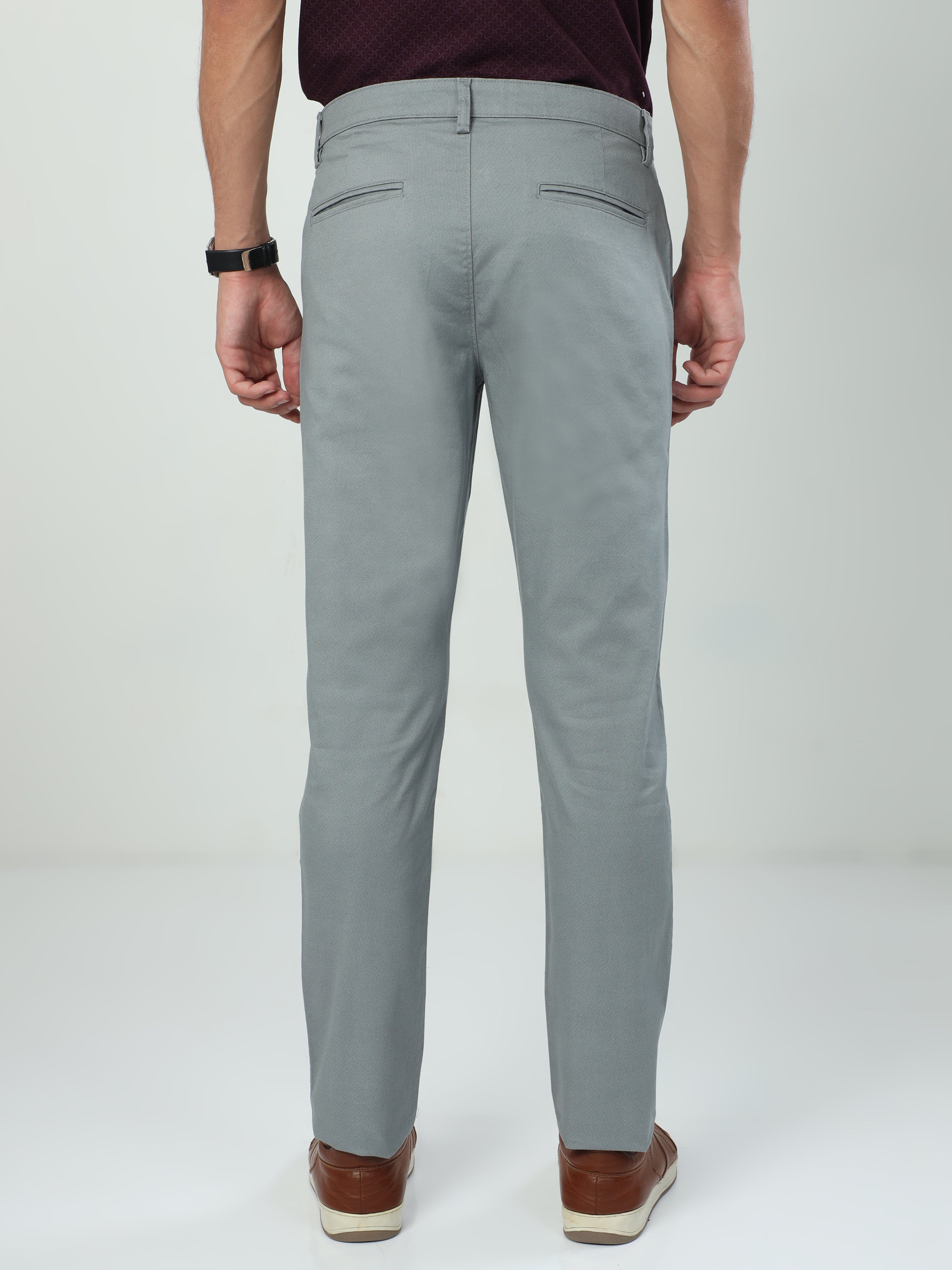 Classic Polo Men's   Moderate Fit Cotton Trousers | TO2-21 E-BLU-MF-LY