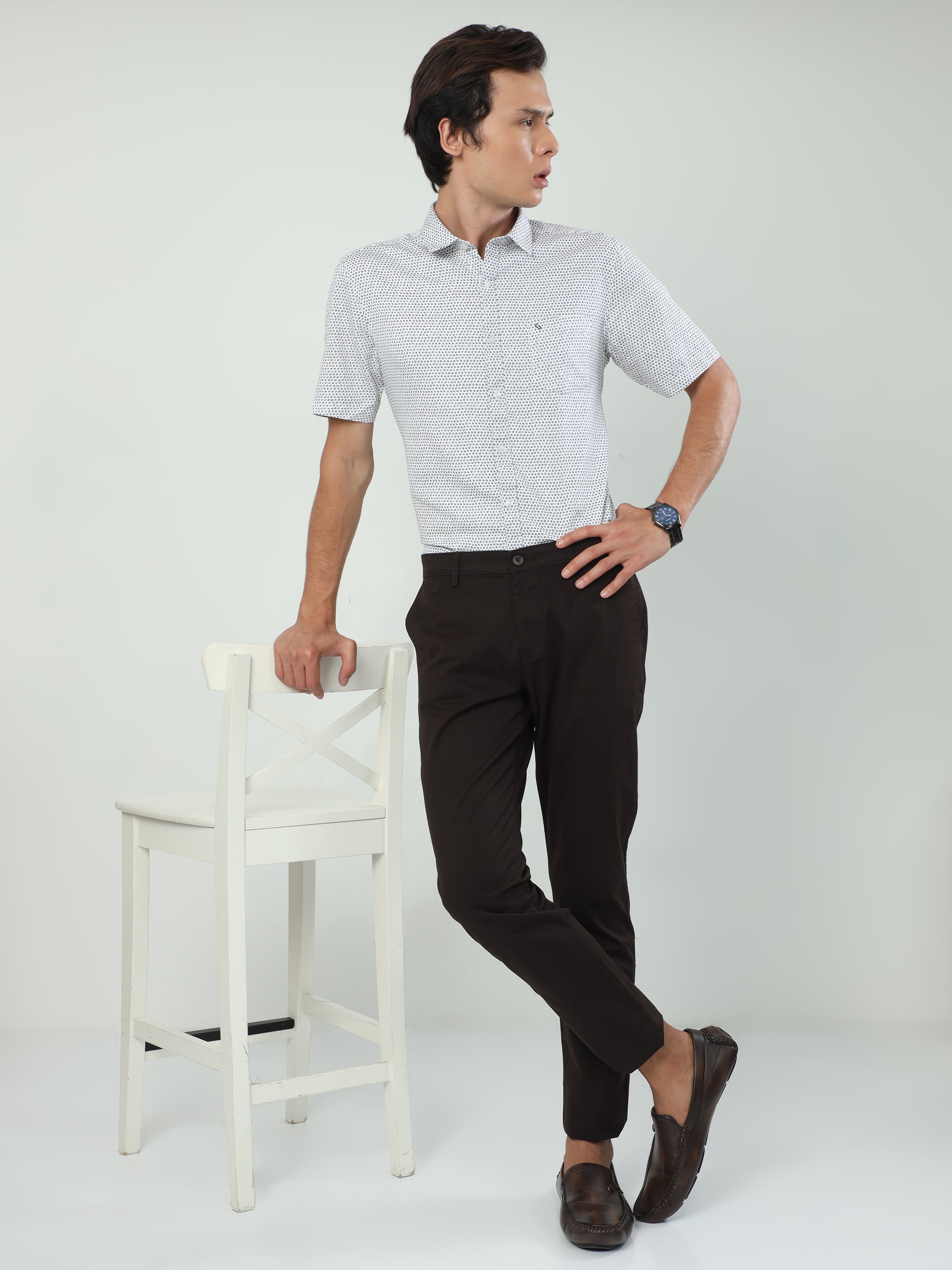 Classic Polo Men's   Moderate Fit Cotton Trousers | TO2-52 B-COF-MF-LY