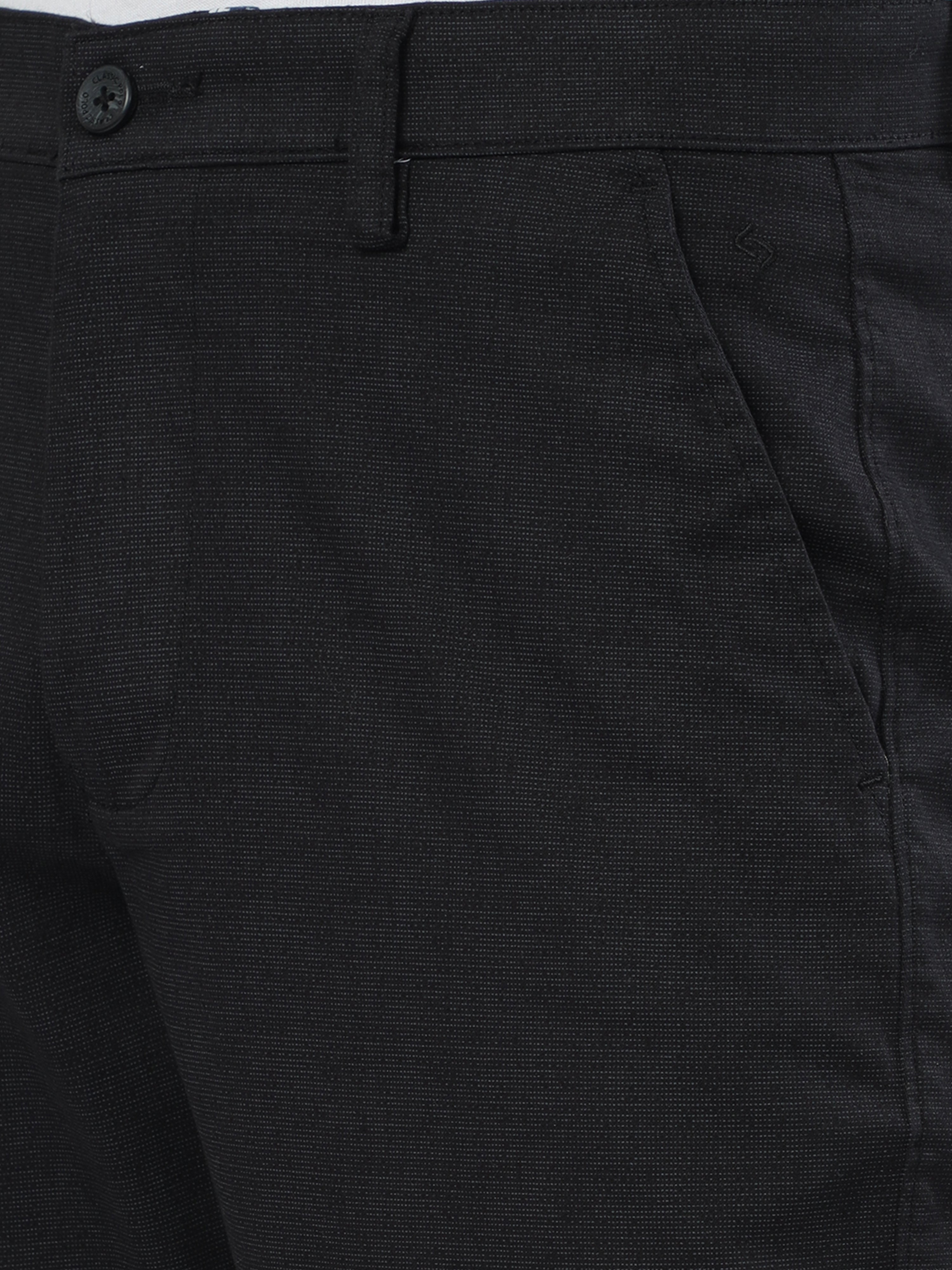 Classic Polo Men's   Slim Fit Cotton Trousers | TO2-08 C-BLK-SF-LY