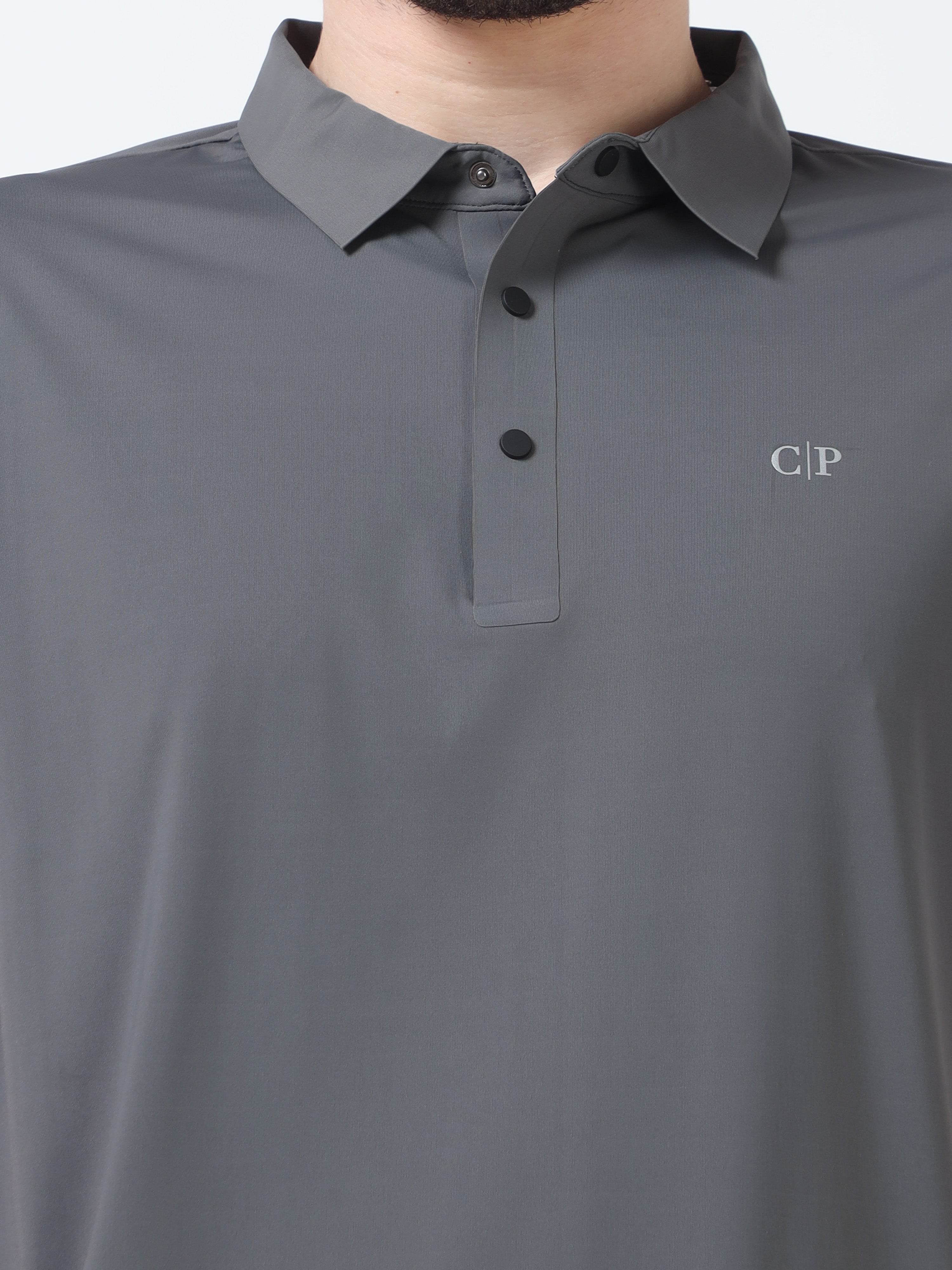 Classic Polo Men's Casual Solid Grey Half Sleeve T-Shirt | UNICO - 114 SF P