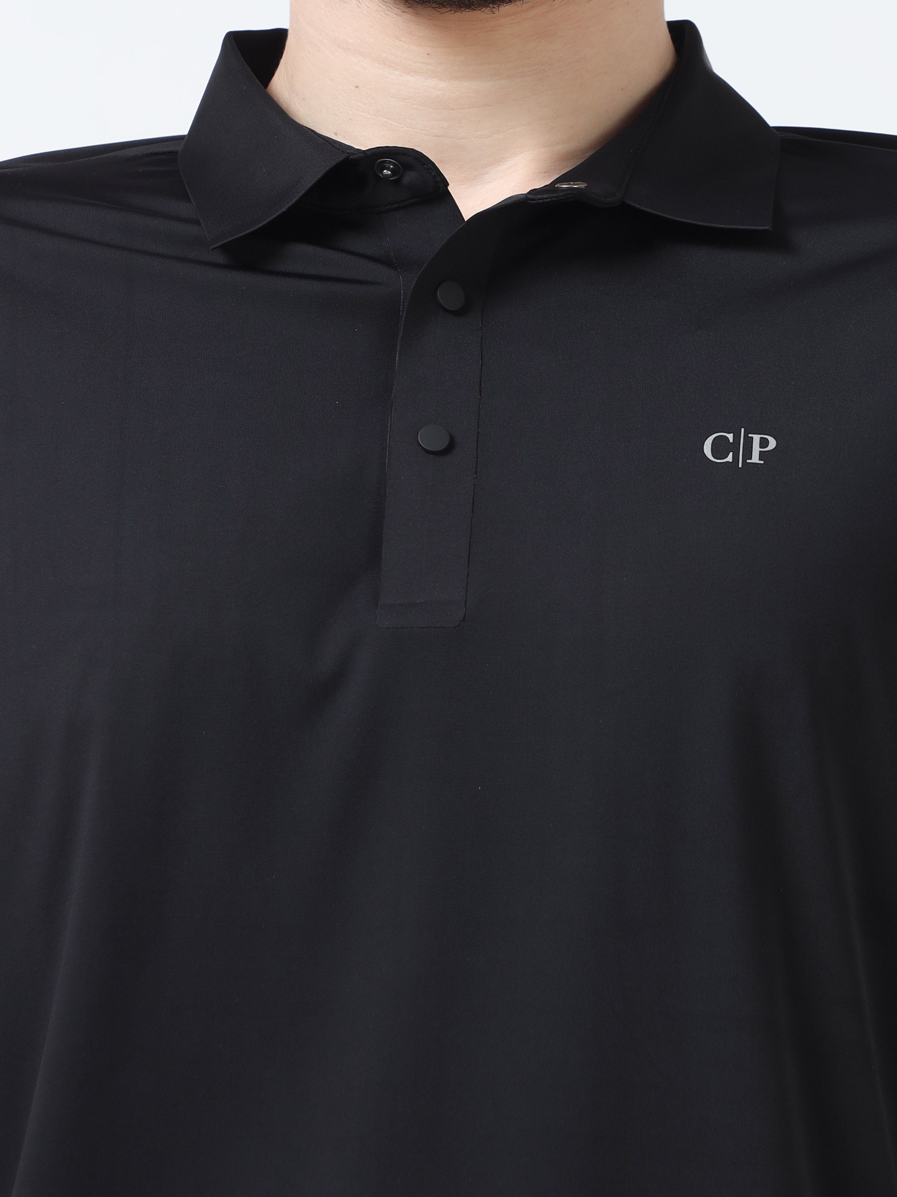 Classic Polo Men's Casual Solid Black Half Sleeve T-Shirt | UNICO - 108 SF P