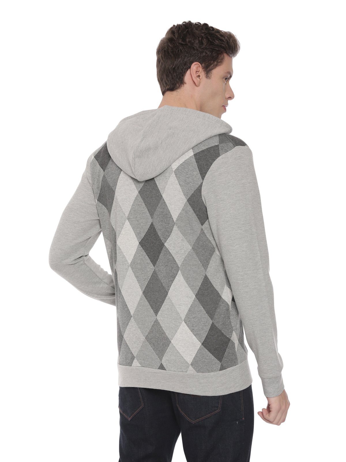 Swiss club Men's Hooded Full Sleeve Grey 100% Cotton Slim Fit Sweat Shirt LAZO - 09 A Sweat Shirts Swiss Club 