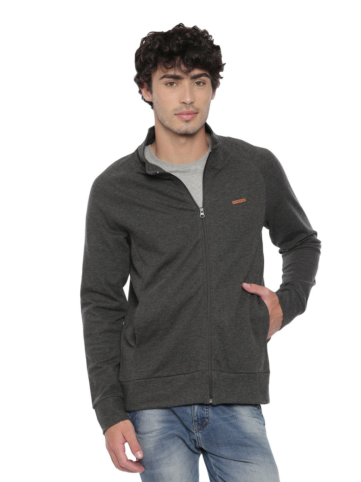 Swiss Club Mens Solid Casual Wear Full Sleeve Slim Fit Sweat Shirt Sweat Shirts Swiss Club 