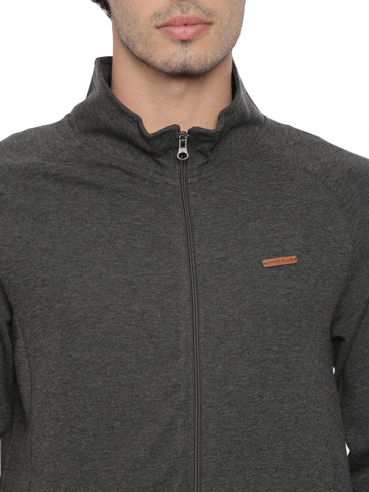 Swiss Club Mens Solid Casual Wear Full Sleeve Slim Fit Sweat Shirt Sweat Shirts Swiss Club 