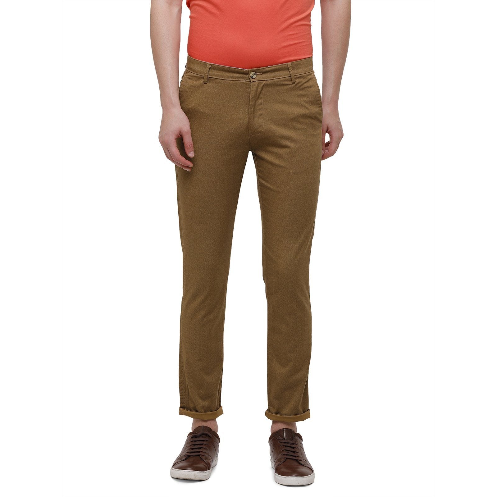 Classic Polo Men's Slim Fit Bottom Bottom Solid Cotton Blend Khaki Trousers TM1-32 B-KHA-SL-LY classic polo trousers Classic Polo 